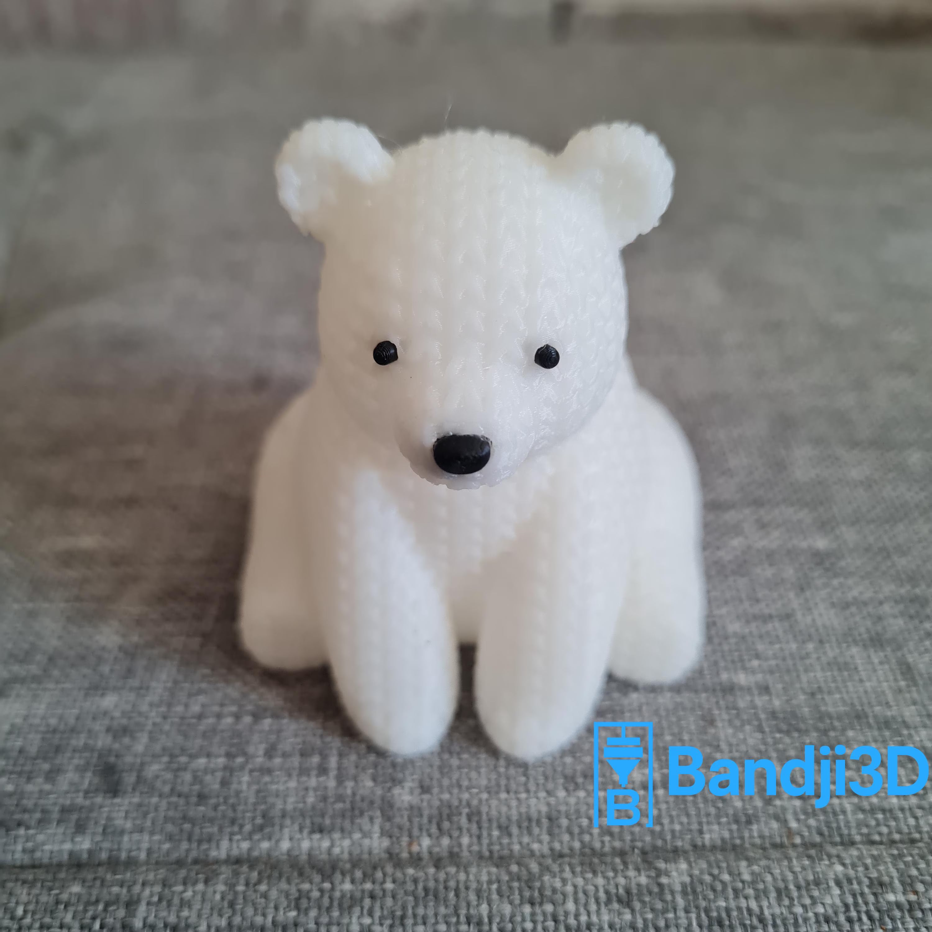 Figurine ours tricot 3D • Sculpture artisanale • Déco nature • 3 tailles et 14 couleurs