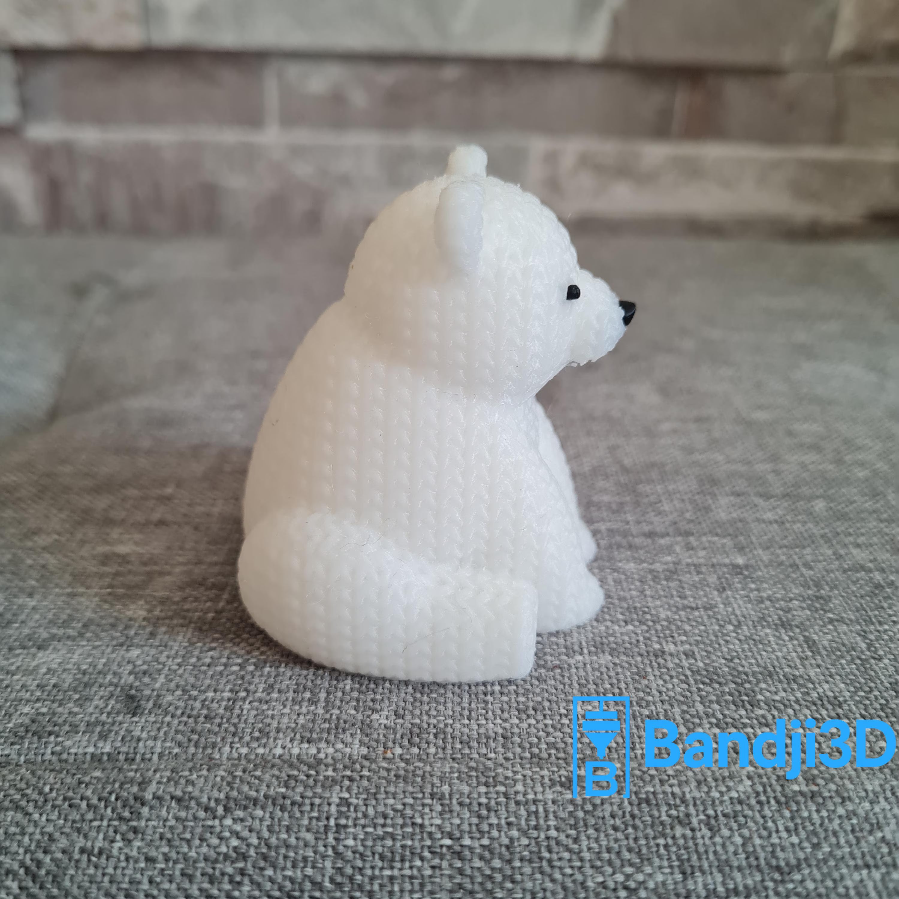 Figurine ours tricot 3D • Sculpture artisanale • Déco nature • 3 tailles et 14 couleurs