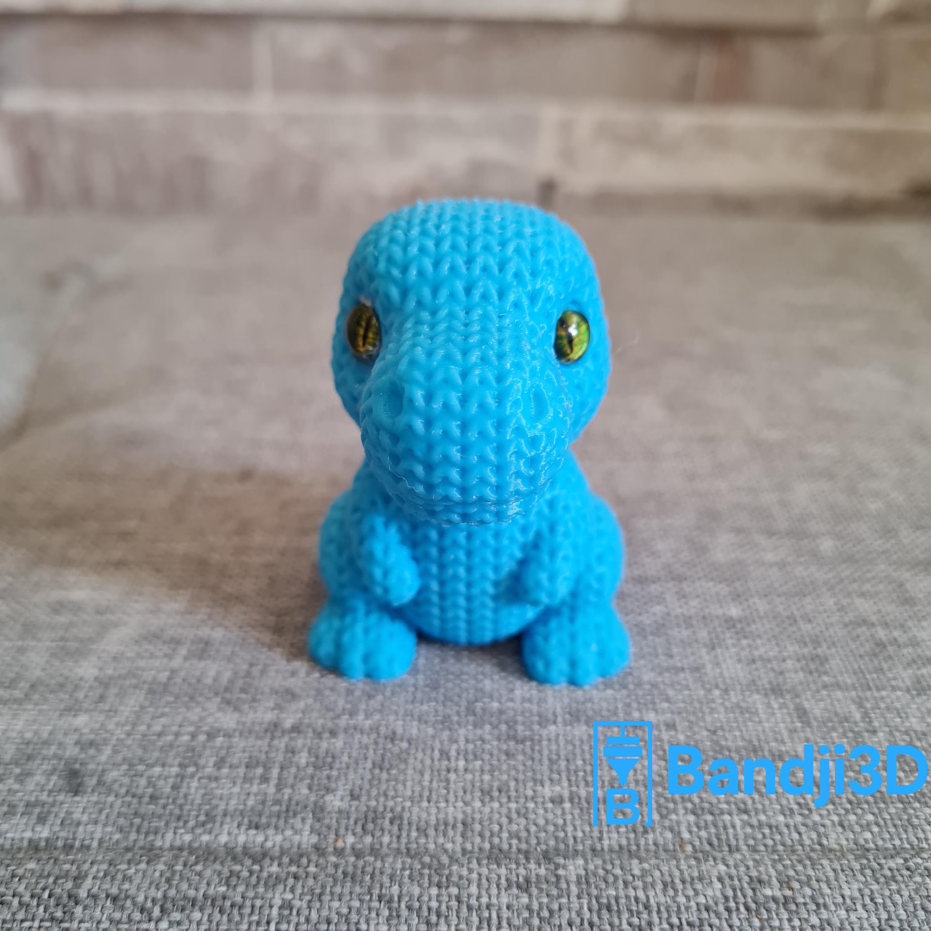Figurine dinosaure T-Rex tricot 3D • Sculpture artisanale mignonne • Déco originale • 3 tailles et 14 couleurs