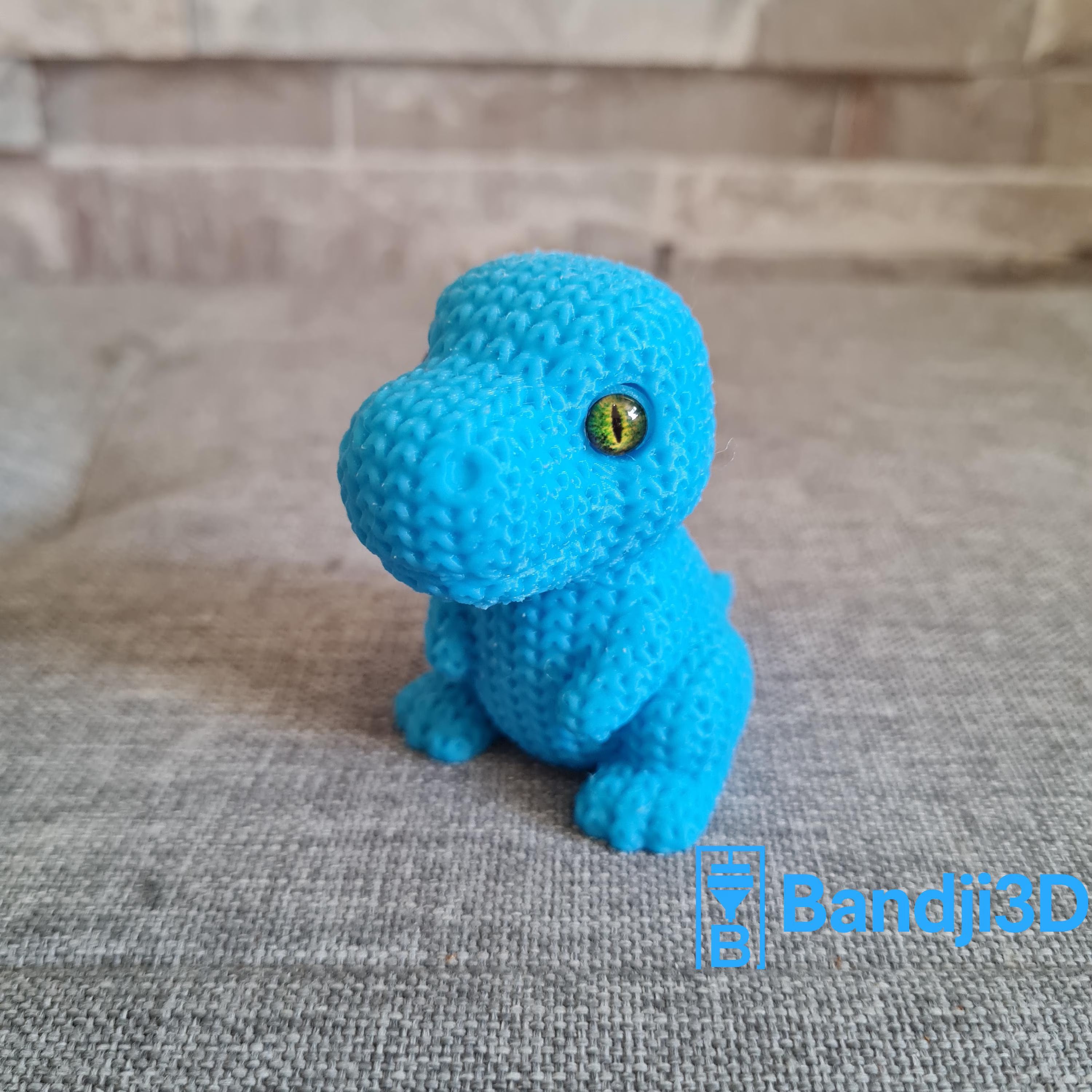 Figurine dinosaure T-Rex tricot 3D • Sculpture artisanale mignonne • Déco originale • 3 tailles et 14 couleurs