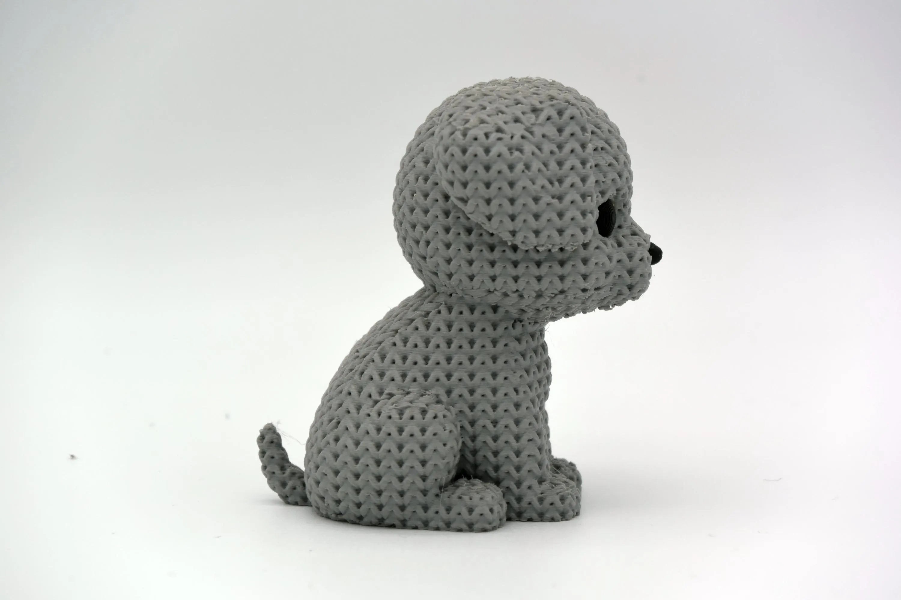 Figurine chien tricot 3D • Sculpture artisanale • Déco mignonne • 3 tailles et 14 couleurs