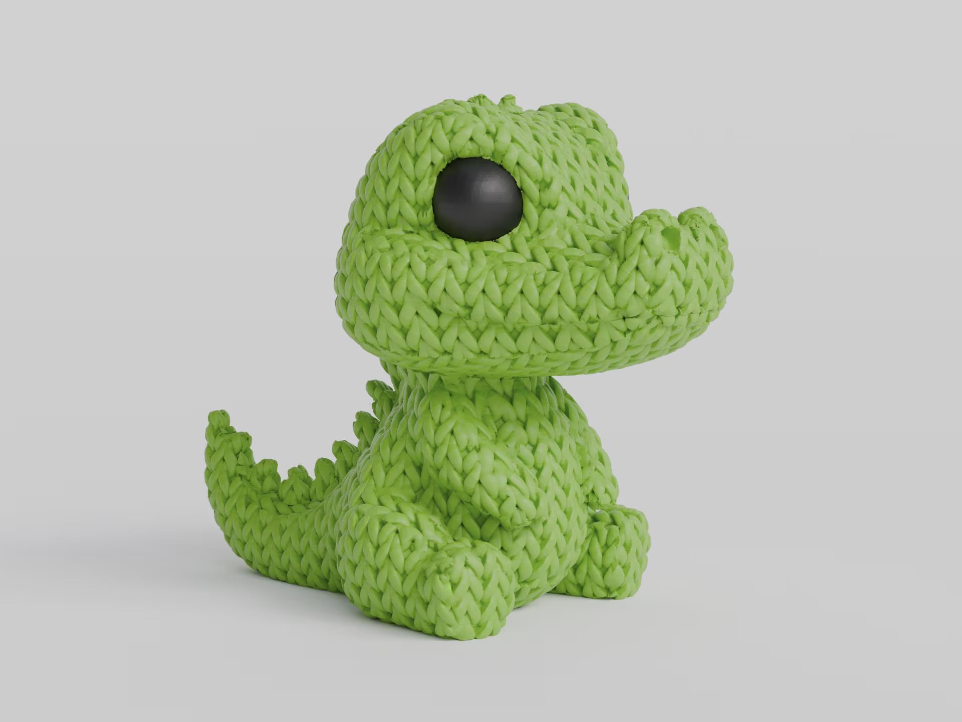 Figurine crocodile tricot 3D • Sculpture artisanale exotique • Déco originale • 3 tailles et 14 couleurs