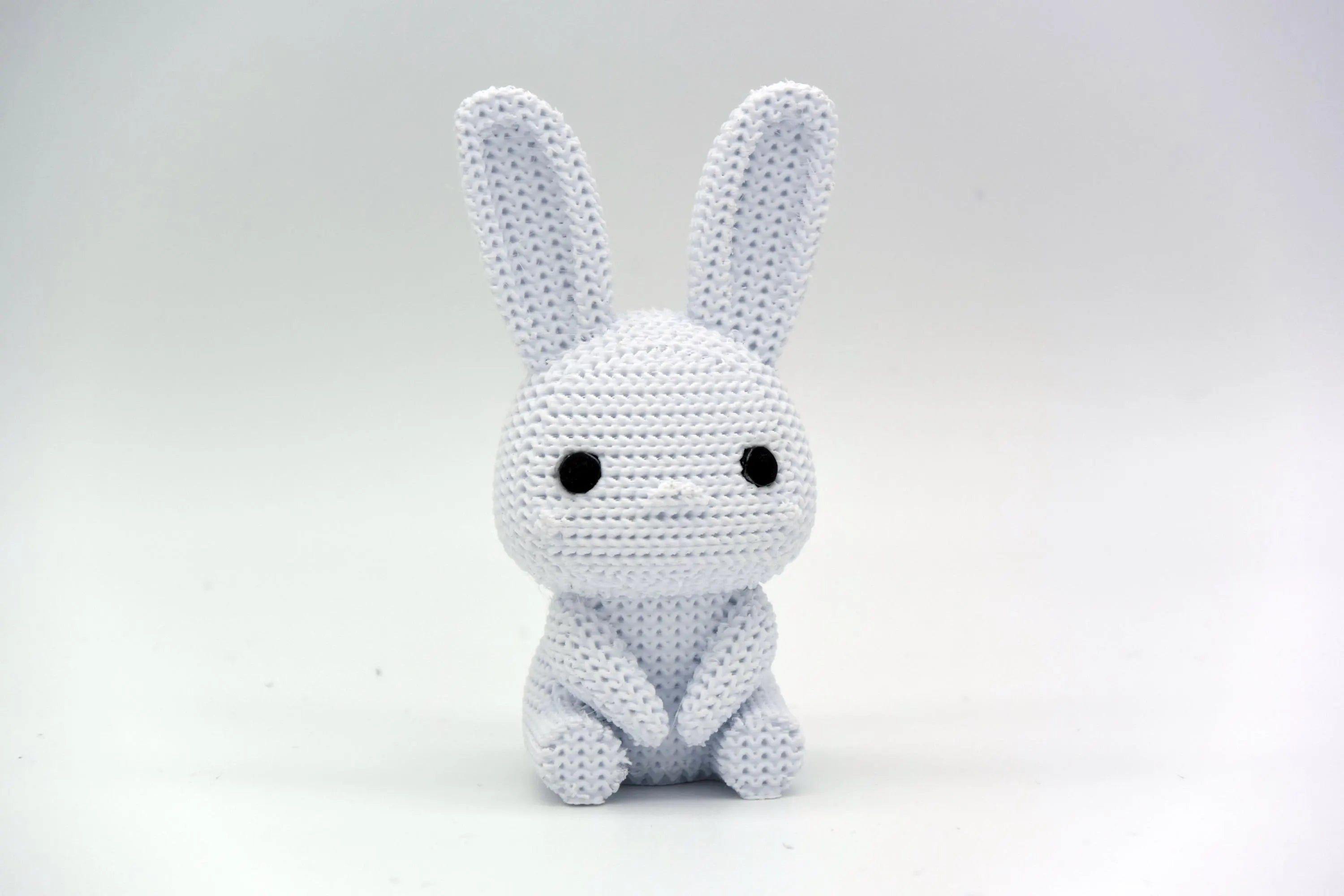 Figurine lapin tricot 3D • Sculpture artisanale • Déco mignonne • 3 tailles et 14 couleurs