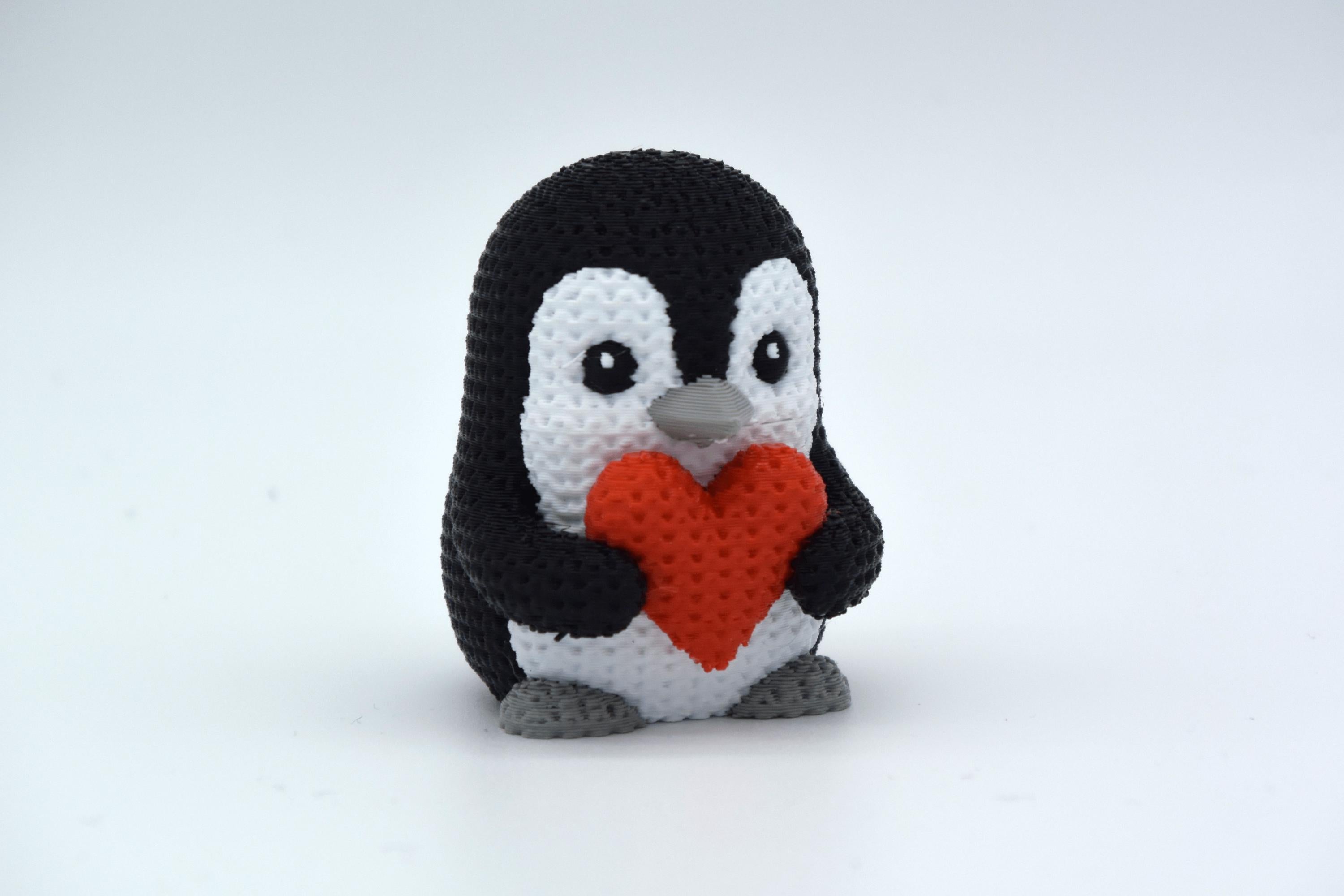 Figurine pingouin tricot 3D • Sculpture artisanale • Déco polaire • 2 tailles et 14 couleurs