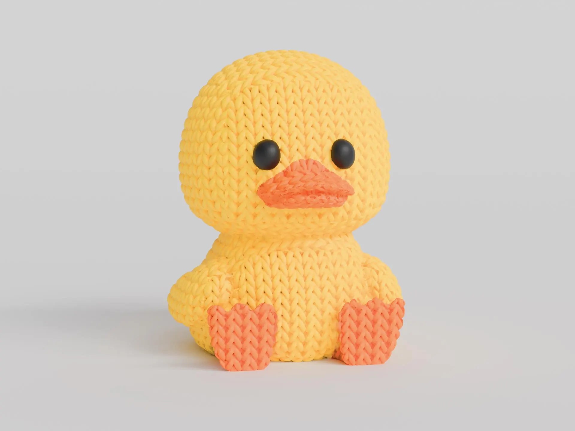 Figurine canard tricot 3D • Sculpture artisanale mignonne • Déco originale • 3 tailles et 14 couleurs