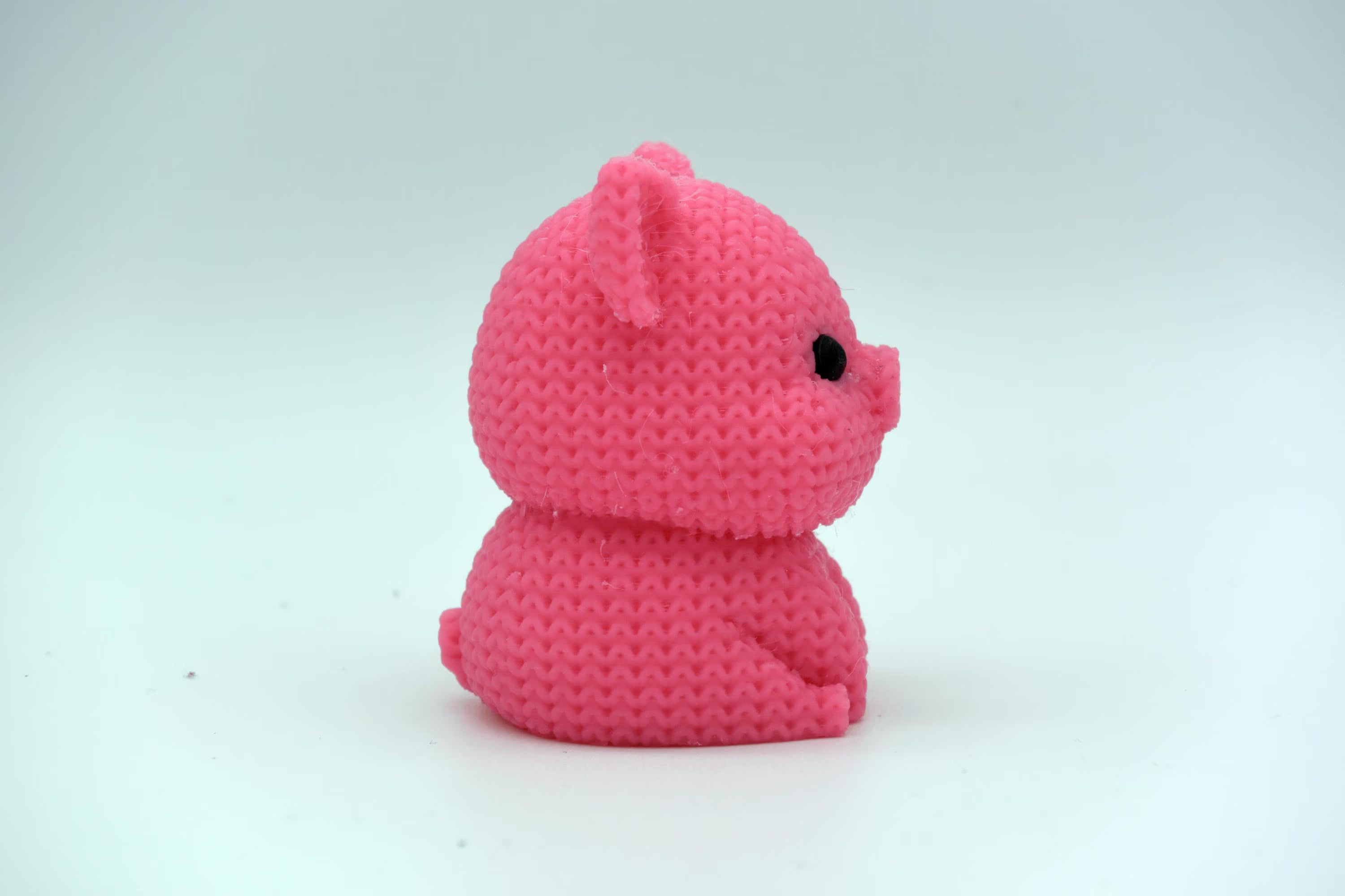 Figurine cochon tricot 3D • Sculpture artisanale mignonne • Déco rustique • 3 tailles et 14 couleurs