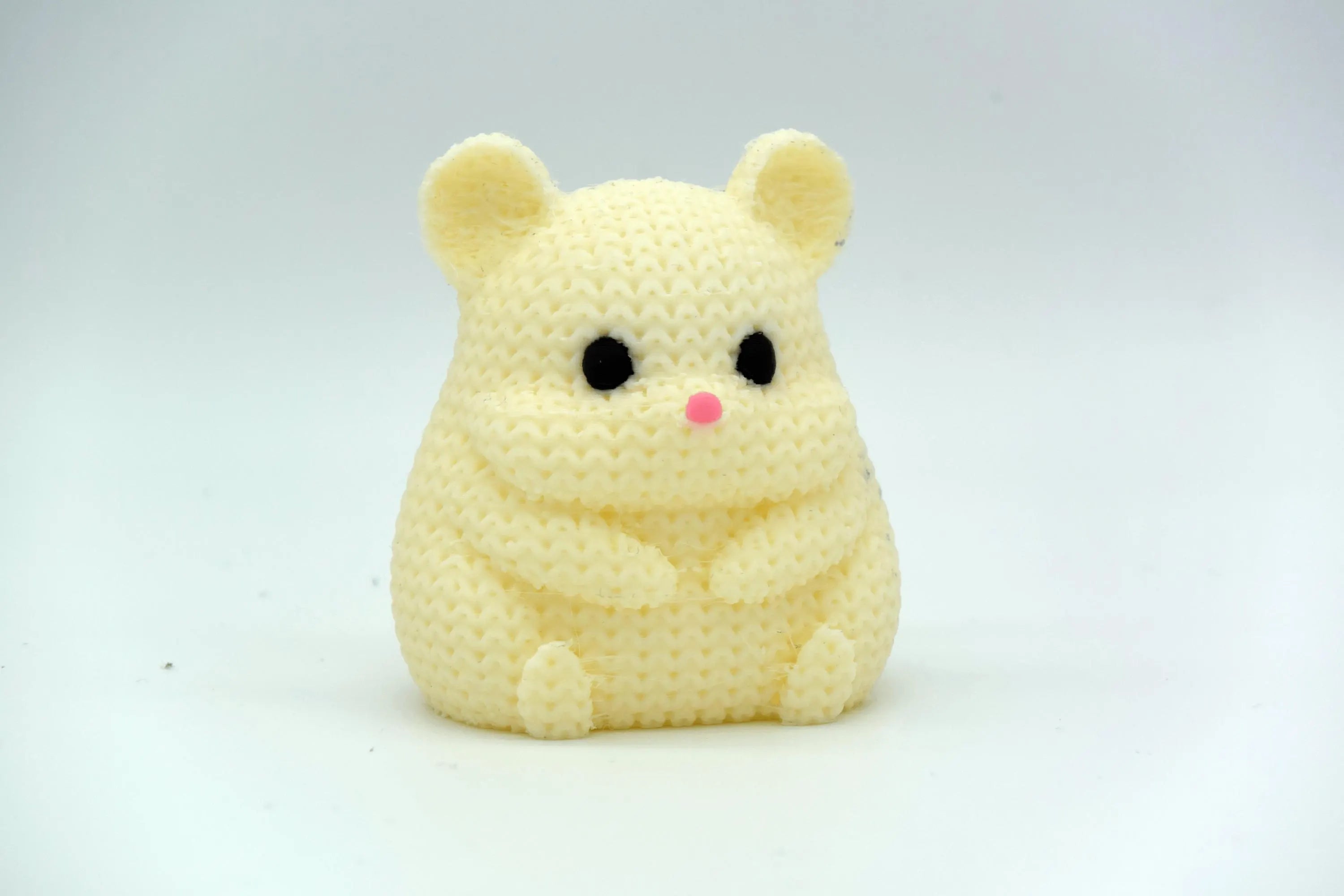 Figurine hamster tricot 3D • Sculpture artisanale mignonne • Déco originale • 3 tailles et 14 couleurs