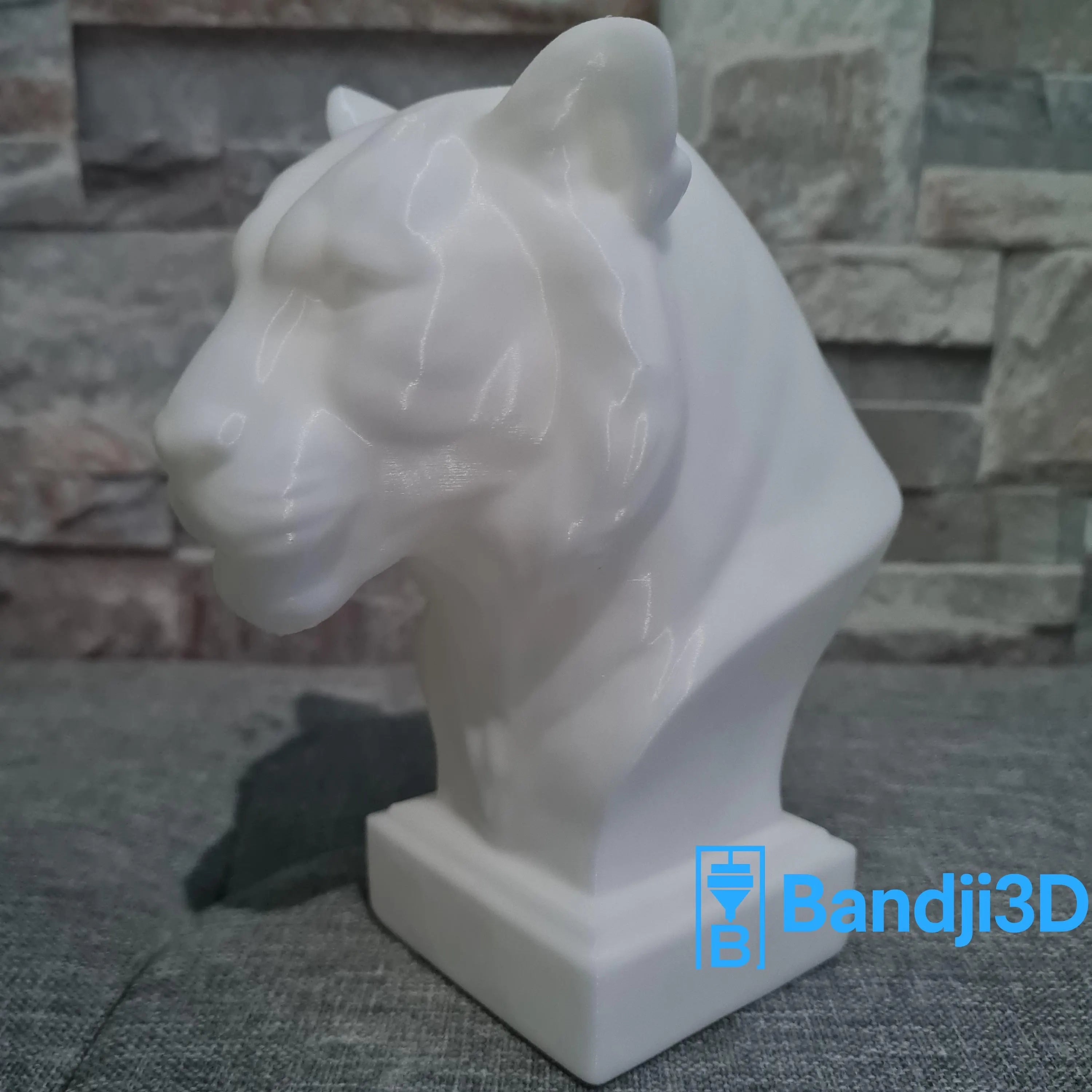 Buste tigre 3D • Sculpture déco moderne • Statue animale élégante • Disponible en 15 cm et 24 cm • Plusieurs couleurs