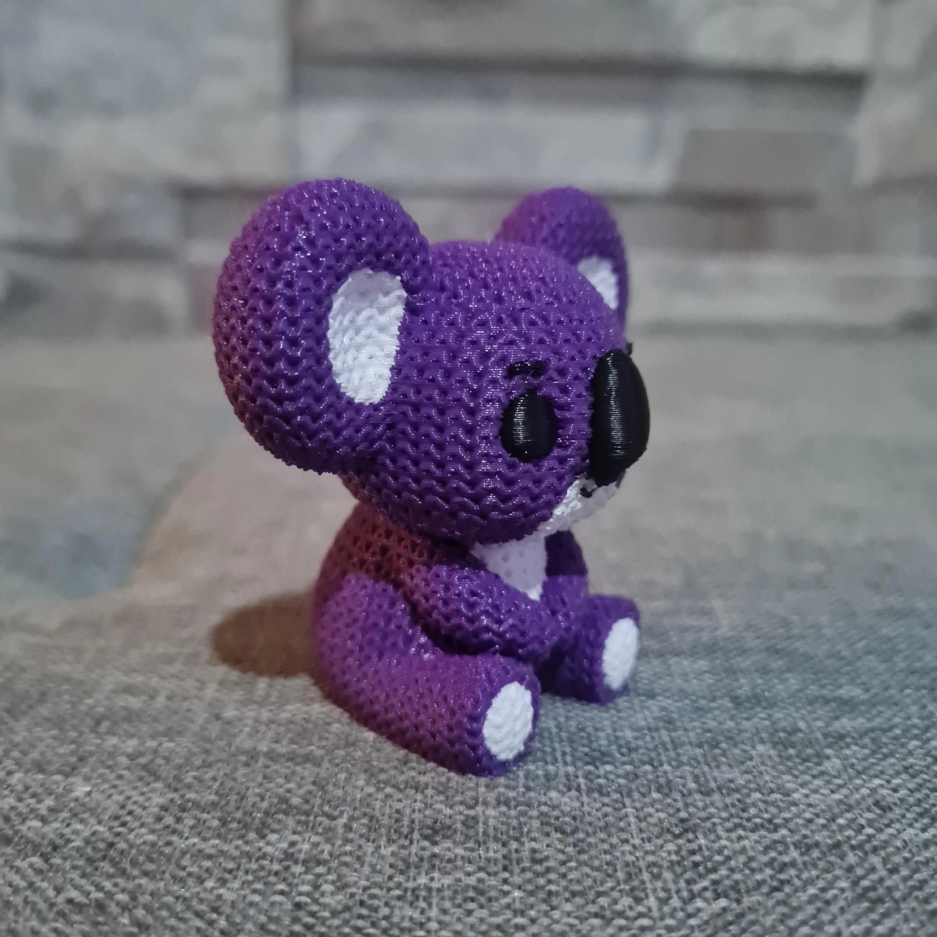 Figurine koala tricot 3D • Sculpture artisanale • Déco exotique • 2 tailles et 14 couleurs