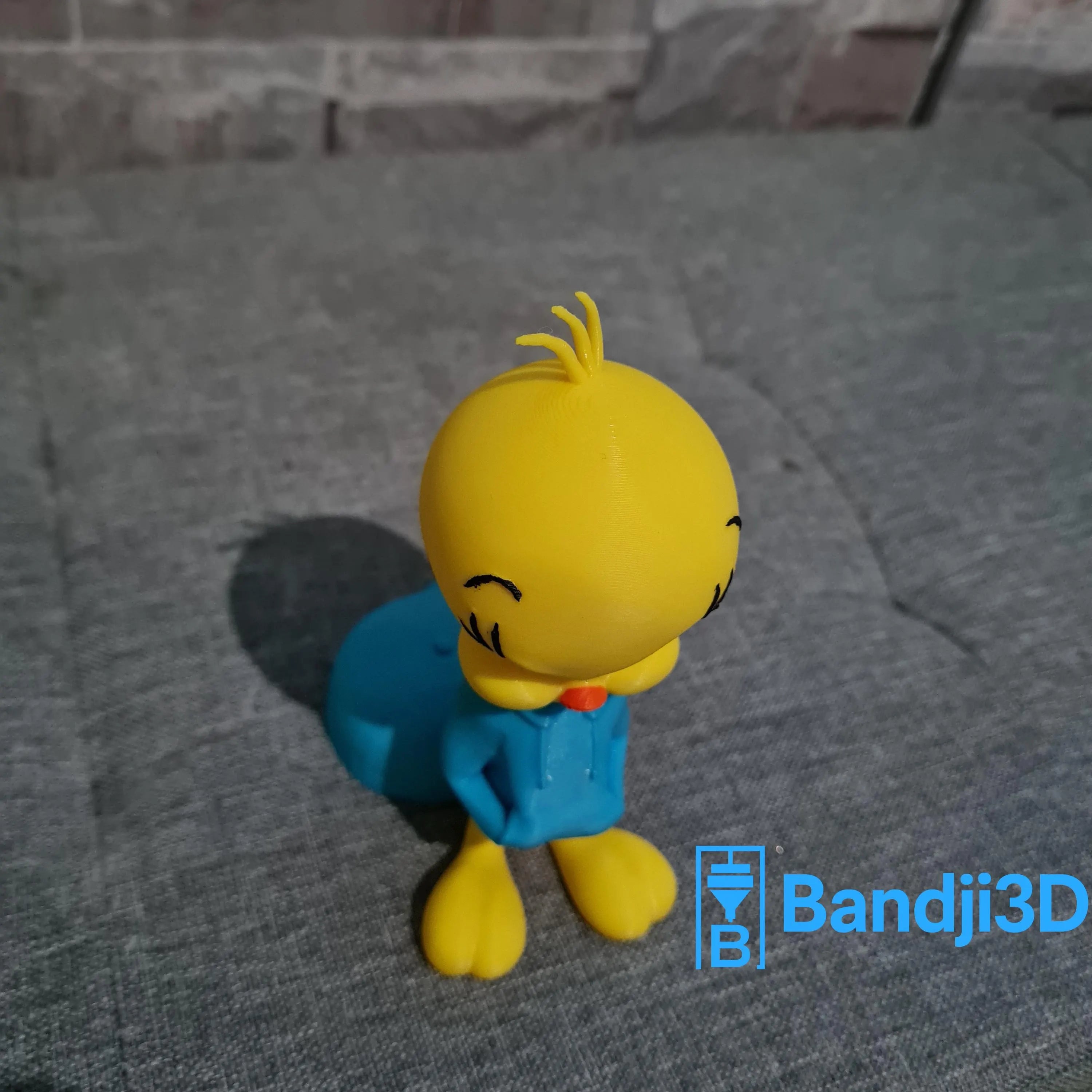 Figurine inspirée de l’univers Titi Streetwear – Figurine imprimée en 3D, Tweety déco geek et pop culture (13 cm / 24 cm