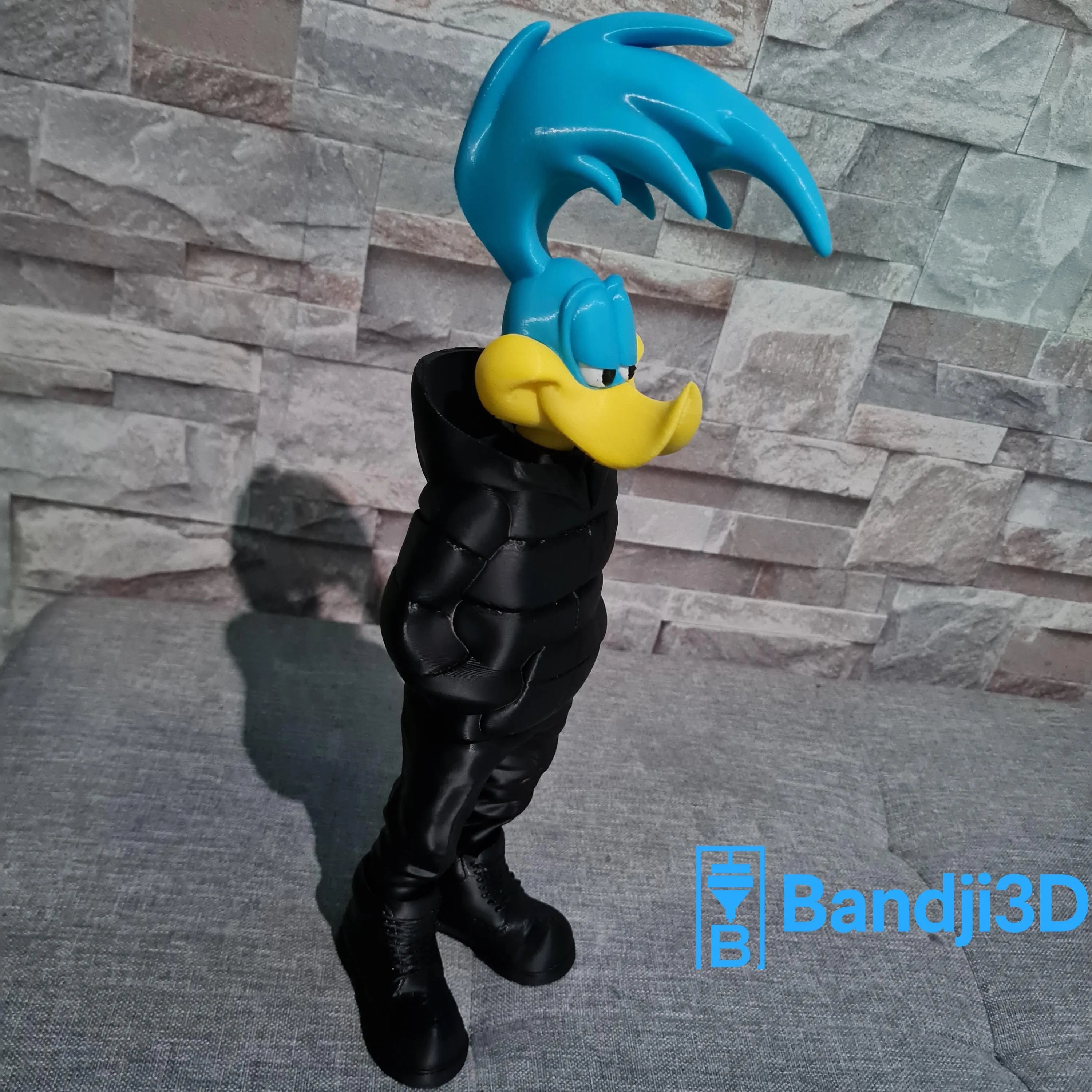 Figurine inspirée de l’univers Road Runner (Bip Bip) Streetwear – 34 cm – Couleur Personnalisable – Déco Pop Culture Impression 3D
