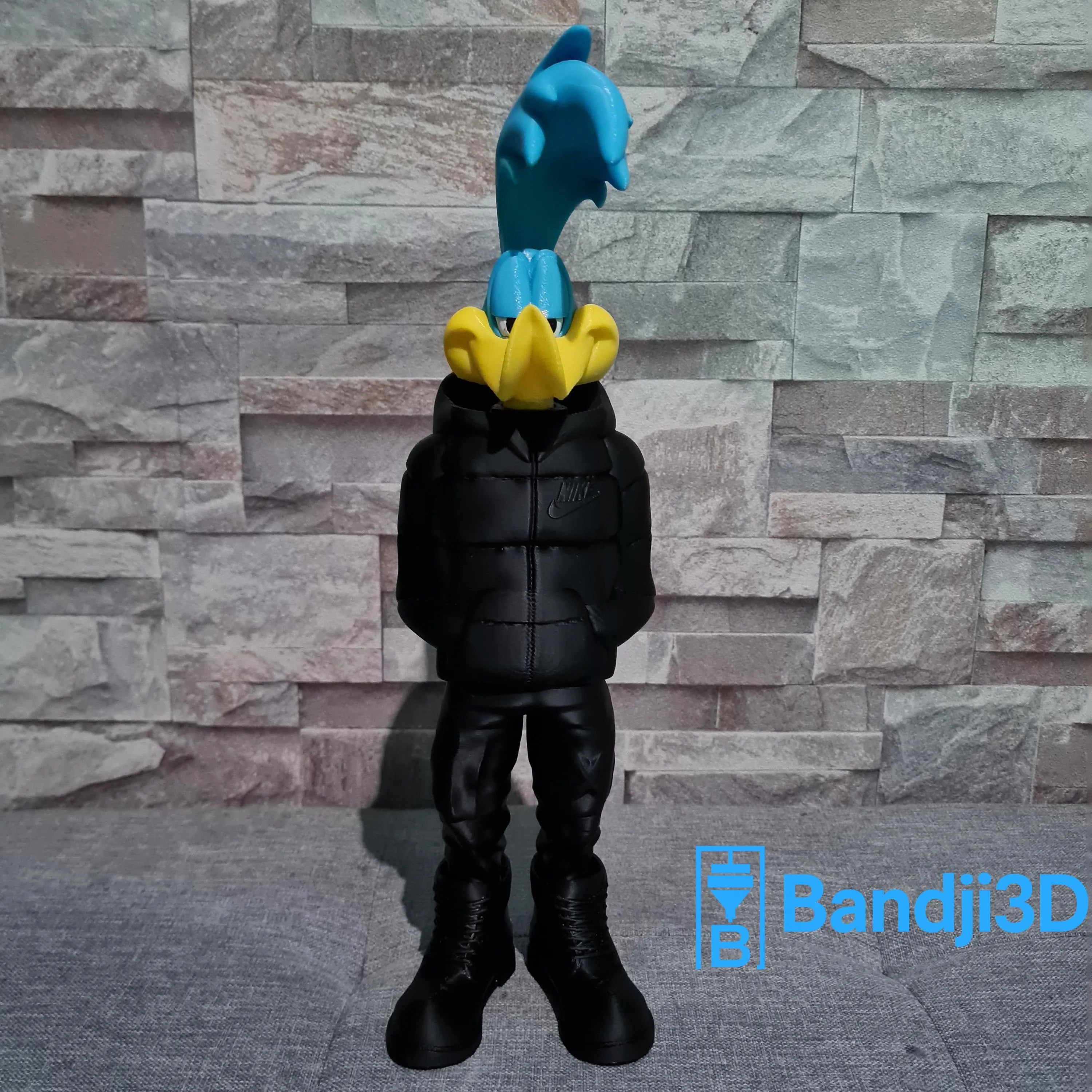 Figurine inspirée de l’univers Road Runner (Bip Bip) Streetwear – 34 cm – Couleur Personnalisable – Déco Pop Culture Impression 3D