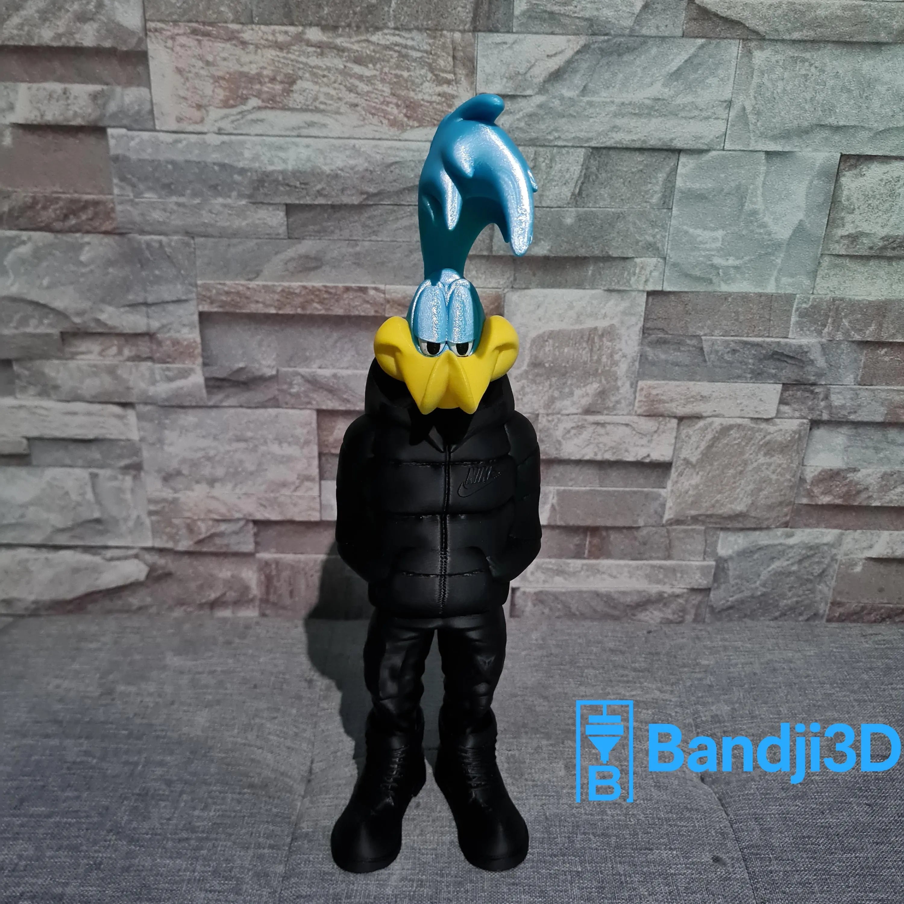 Figurine inspirée de l’univers Road Runner (Bip Bip) Streetwear – 34 cm – Couleur Personnalisable – Déco Pop Culture Impression 3D