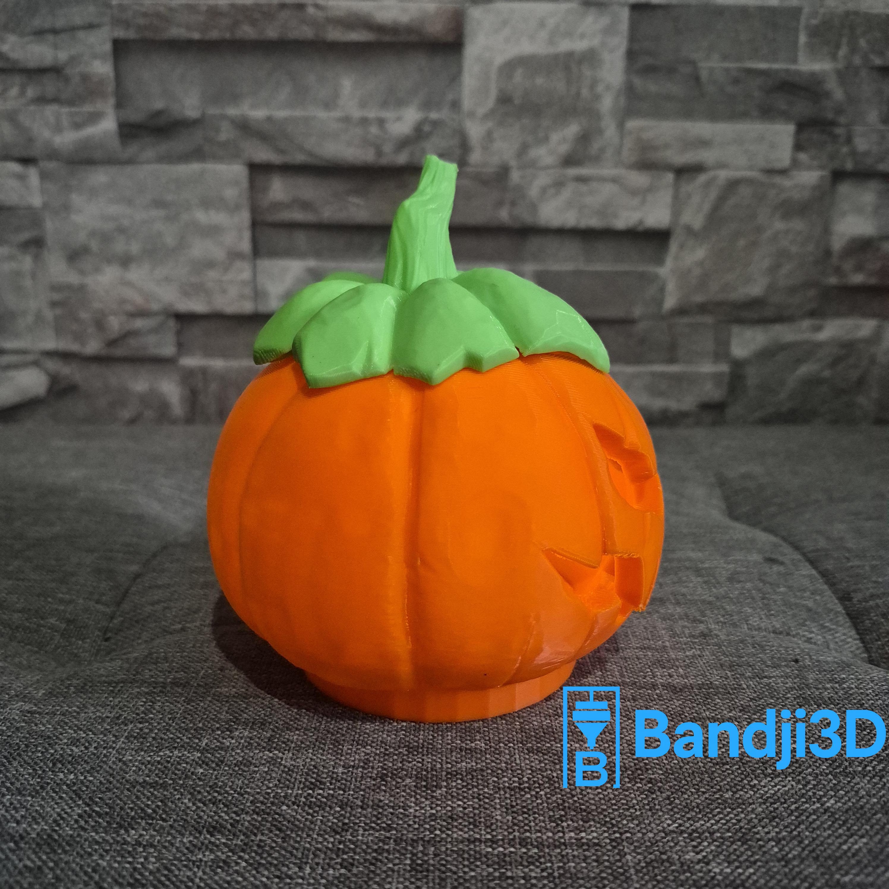 Citrouille Halloween effrayante – Photophore Impression 3D PLA – Bougie LED incluse