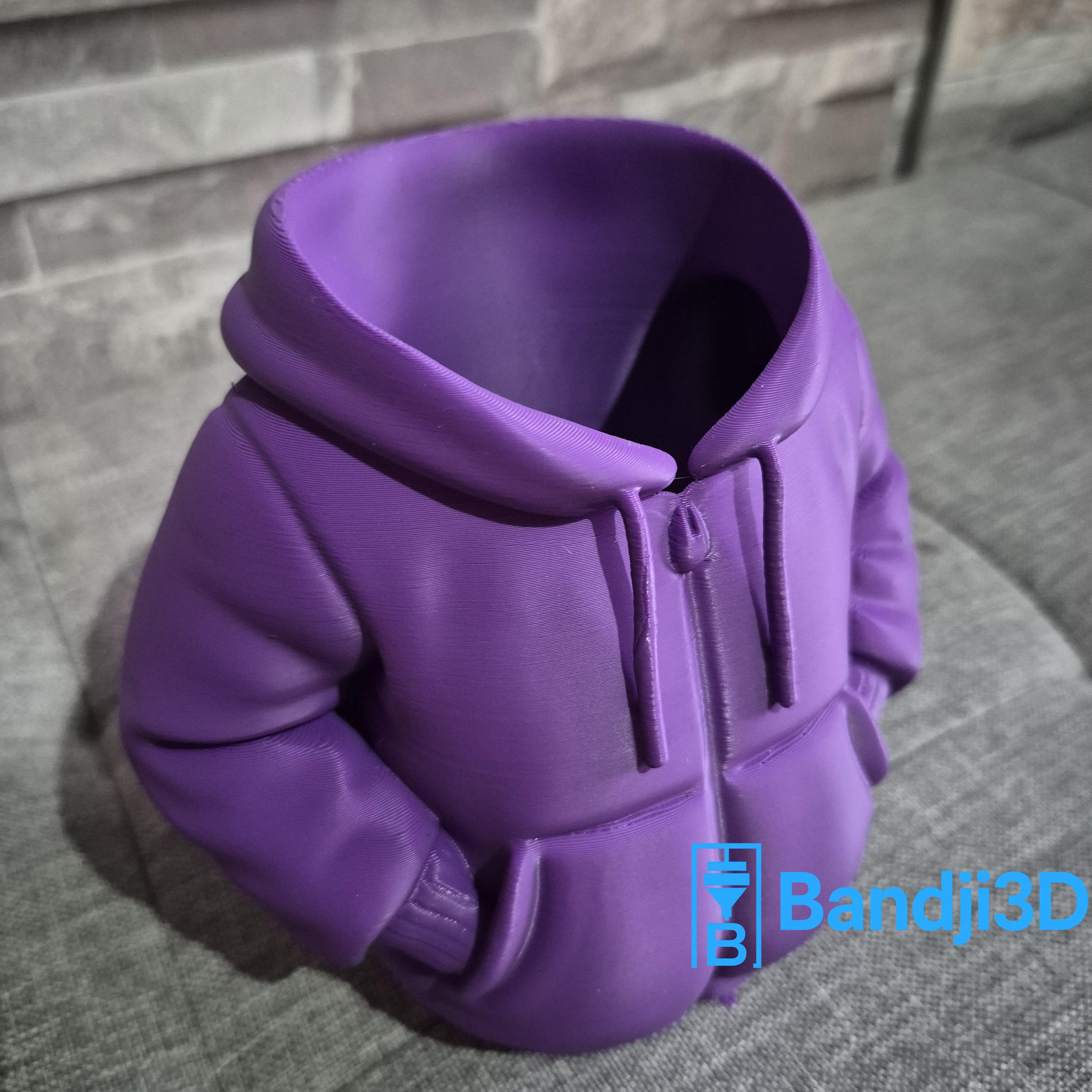 Pot à crayons fun hoodie impression 3D – Rangement pinceaux, stylos ou feutres – Cadeau original – Plusieurs couleurs au choix