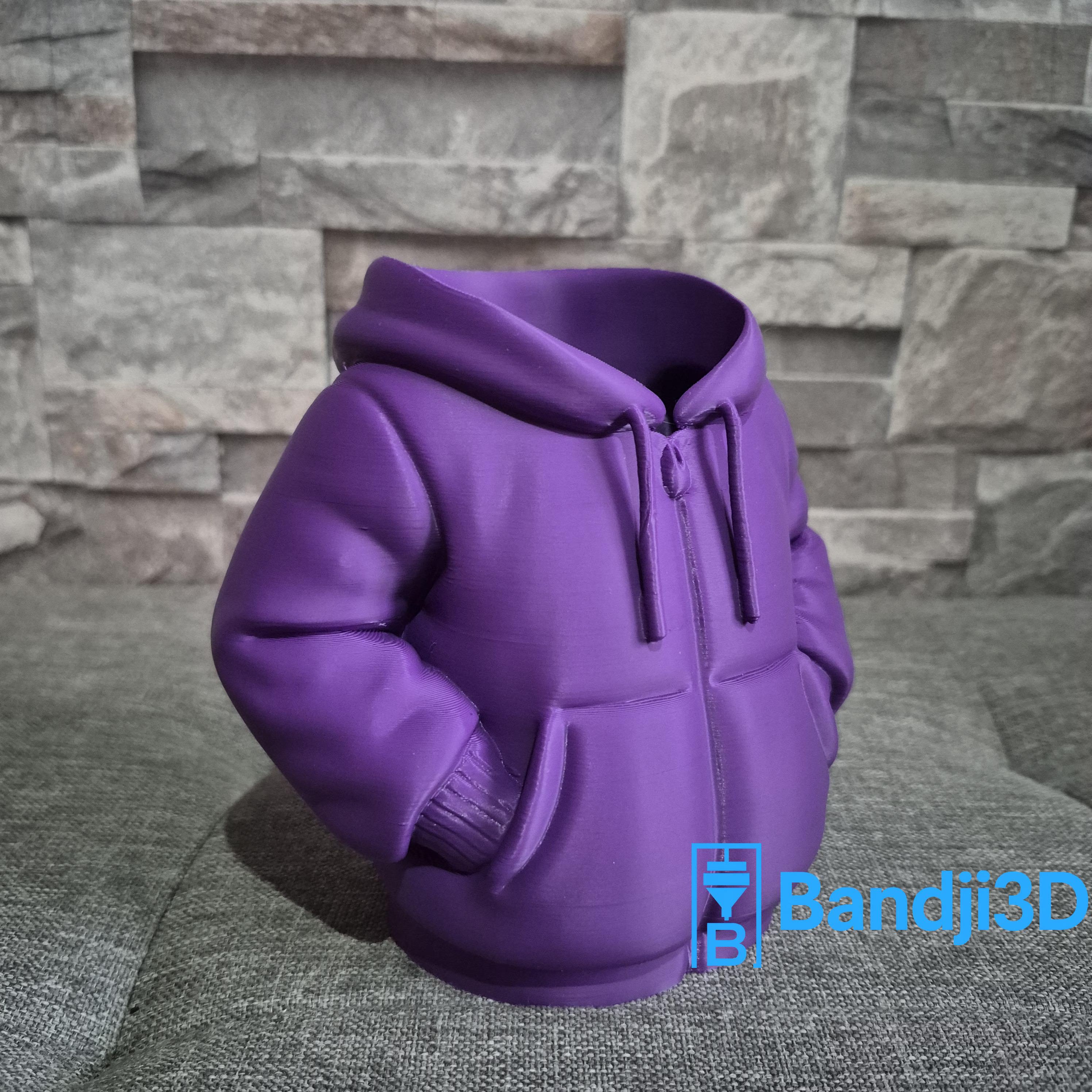 Pot à crayons fun hoodie impression 3D – Rangement pinceaux, stylos ou feutres – Cadeau original – Plusieurs couleurs au choix