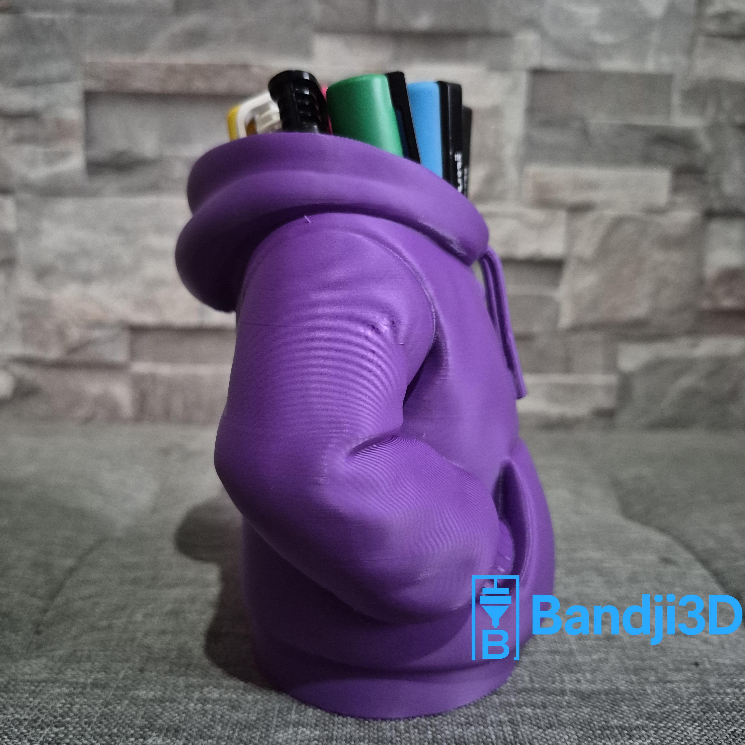 Pot à crayons fun hoodie impression 3D – Rangement pinceaux, stylos ou feutres – Cadeau original – Plusieurs couleurs au choix