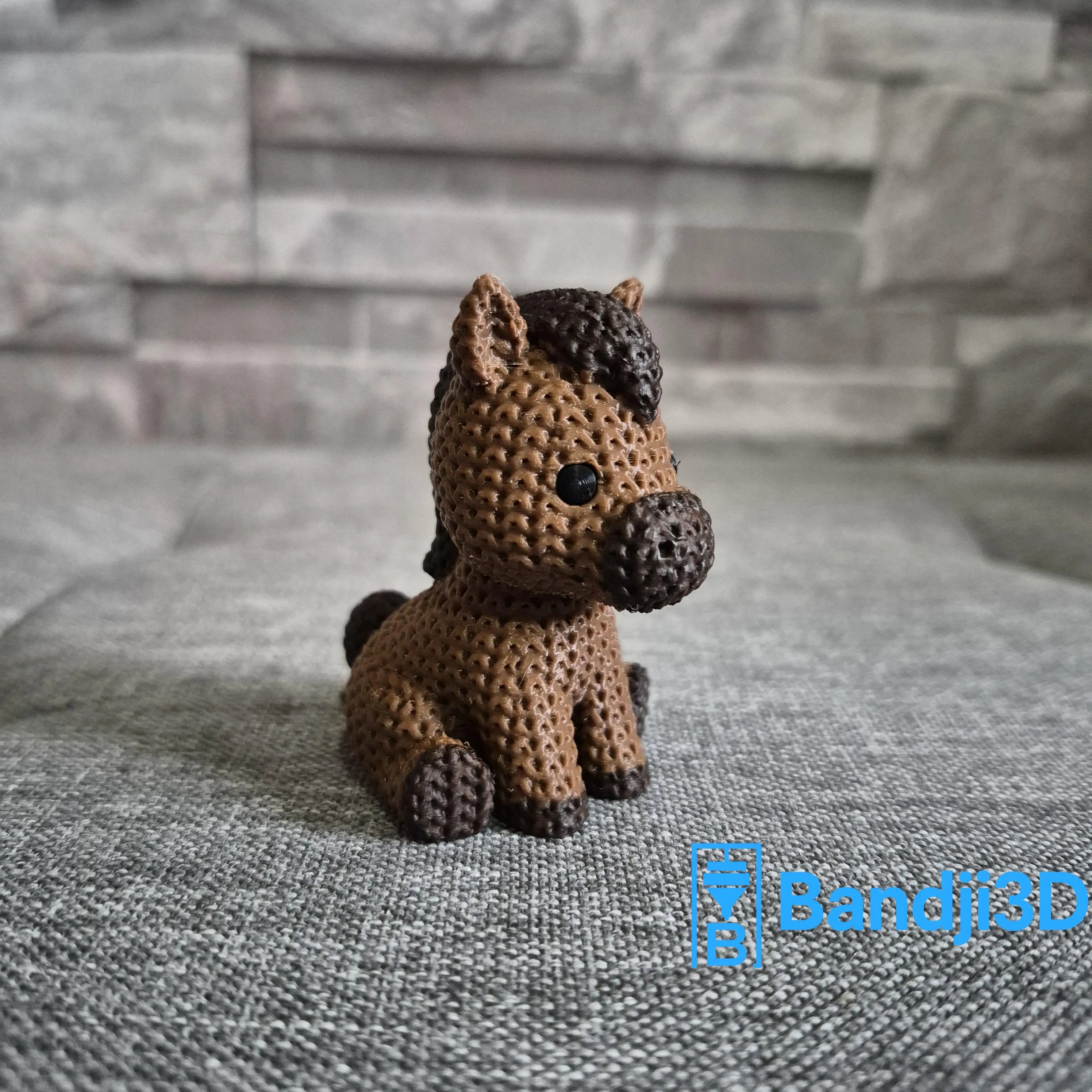 Figurine cheval tricot 3D • Statue déco artisanale • Cadeau original • 2 tailles et 14 couleurs