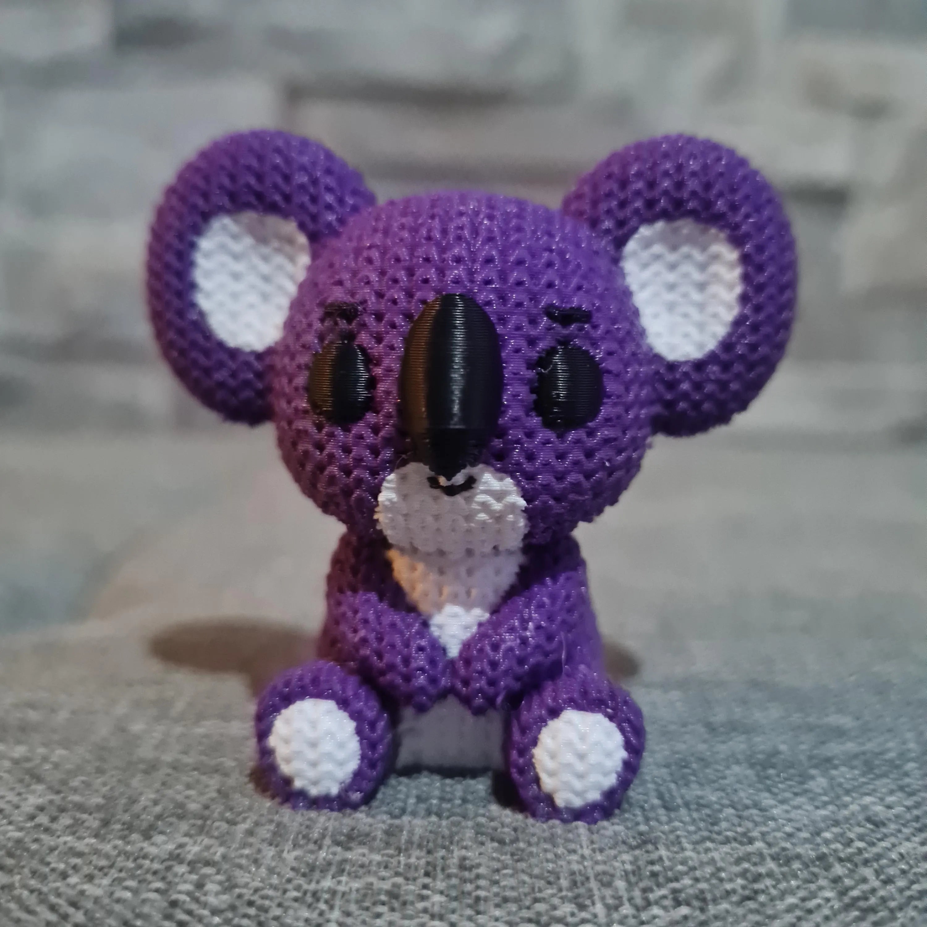 Figurine koala tricot 3D • Sculpture artisanale • Déco exotique • 2 tailles et 14 couleurs