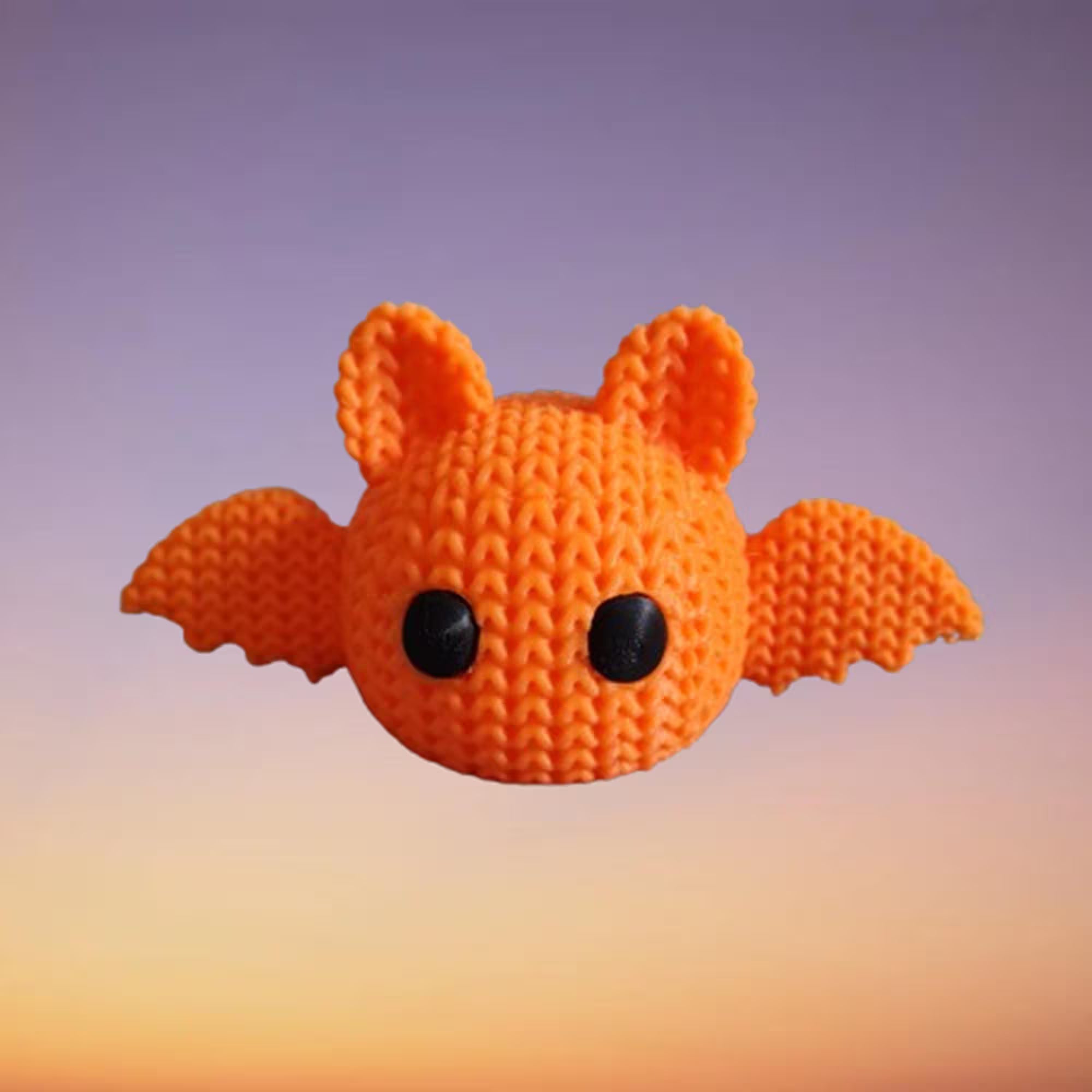 Chauve-souris Halloween – Figurine tricotée en 3D – Déco automne cosy