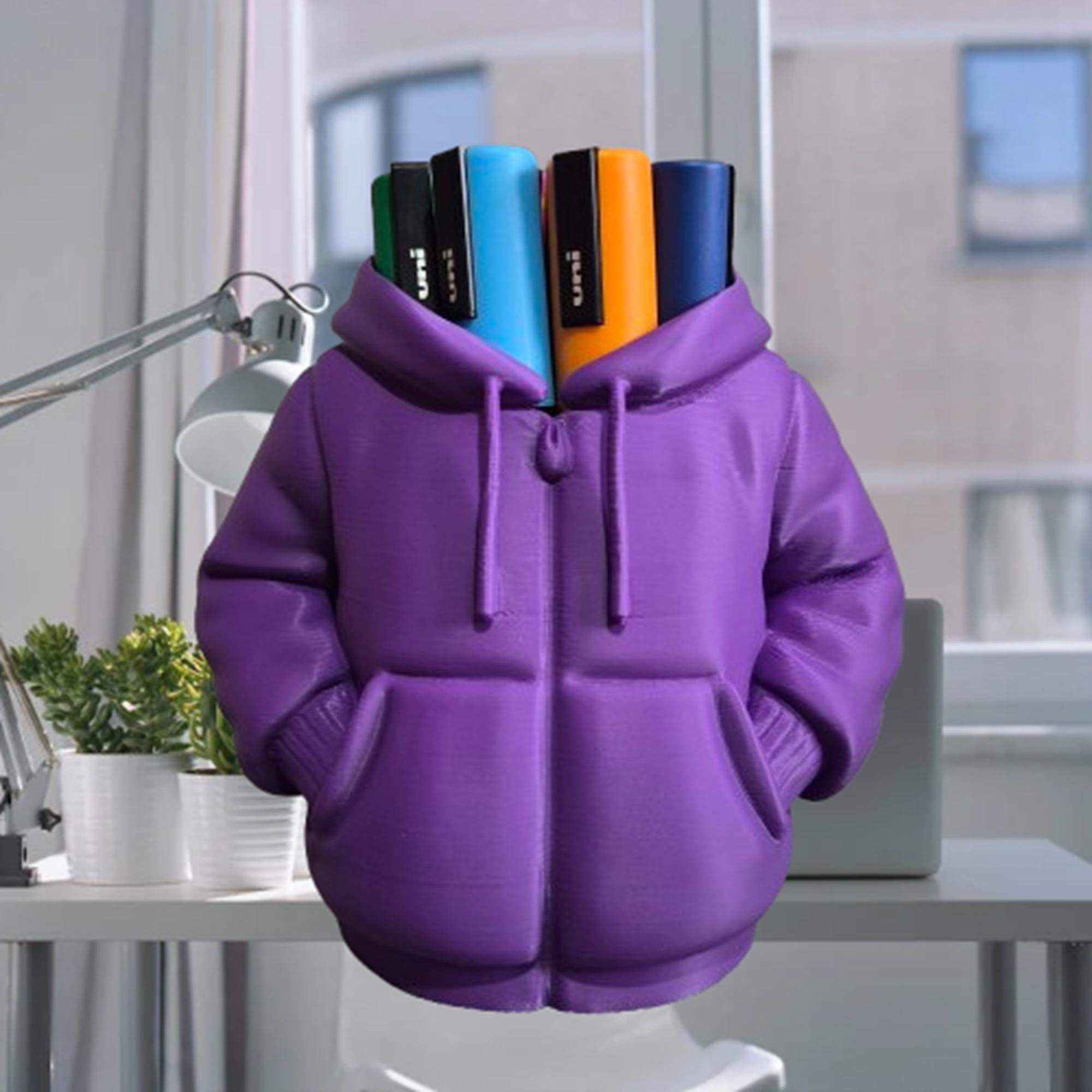 Pot à crayons fun hoodie impression 3D – Rangement pinceaux, stylos ou feutres – Cadeau original – Plusieurs couleurs au choix