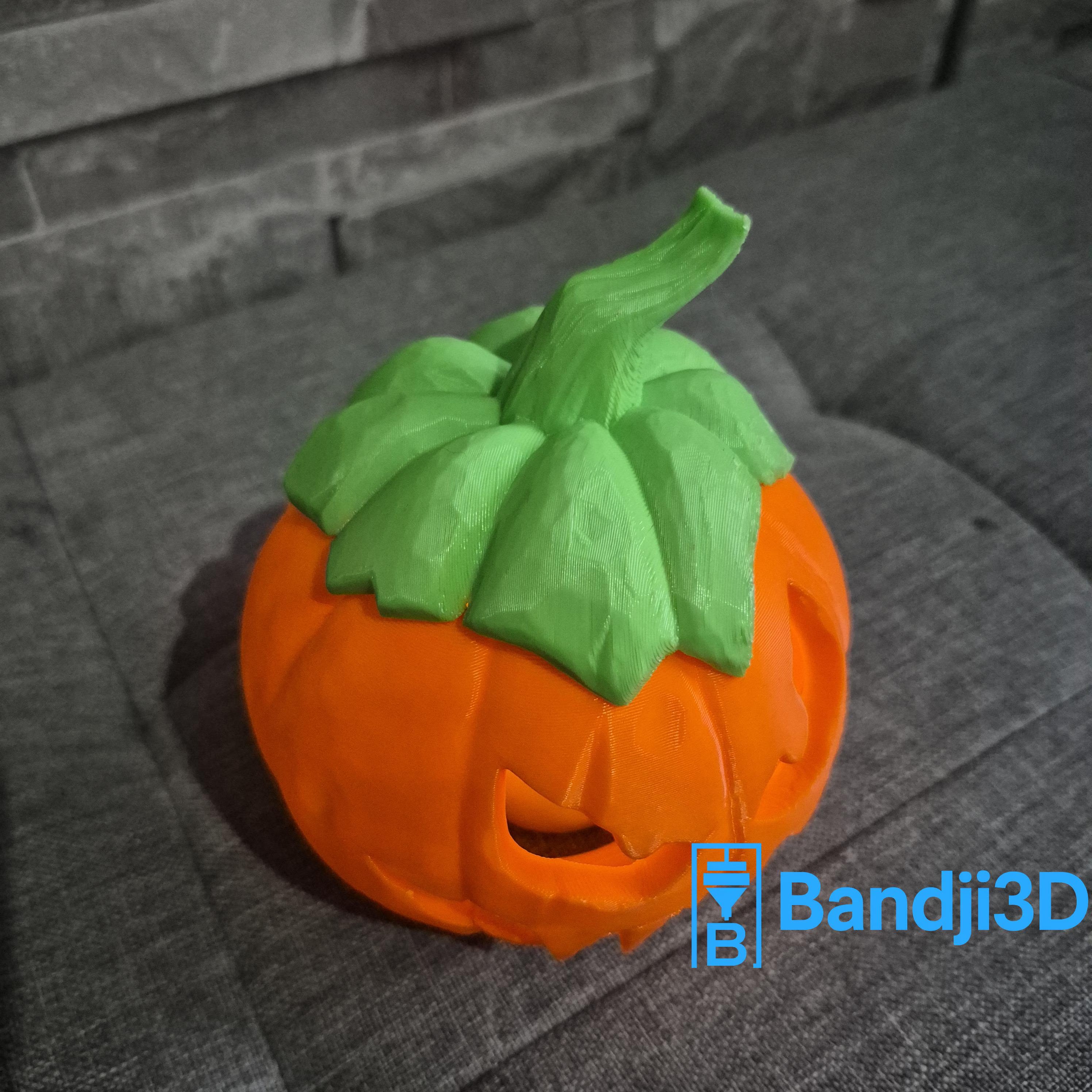 Citrouille Halloween effrayante – Photophore Impression 3D PLA – Bougie LED incluse