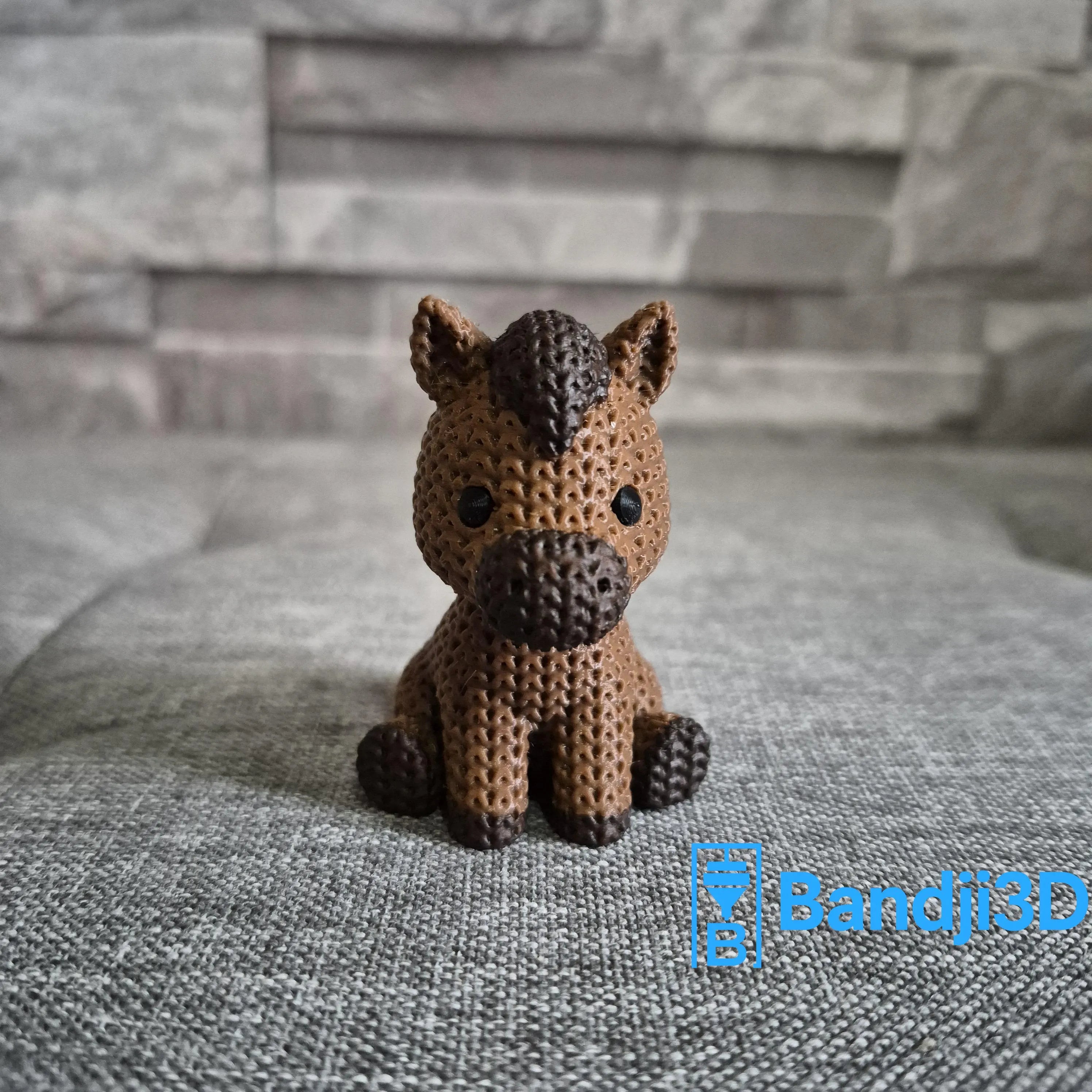 Figurine cheval tricot 3D • Statue déco artisanale • Cadeau original • 2 tailles et 14 couleurs