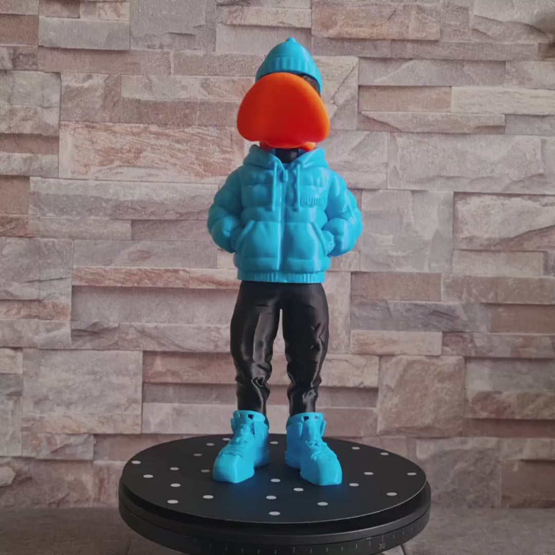 Figurine inspirée de l’univers Daffy Duck streetwear – Édition collector personnalisable – Statue déco cartoon impression 3D