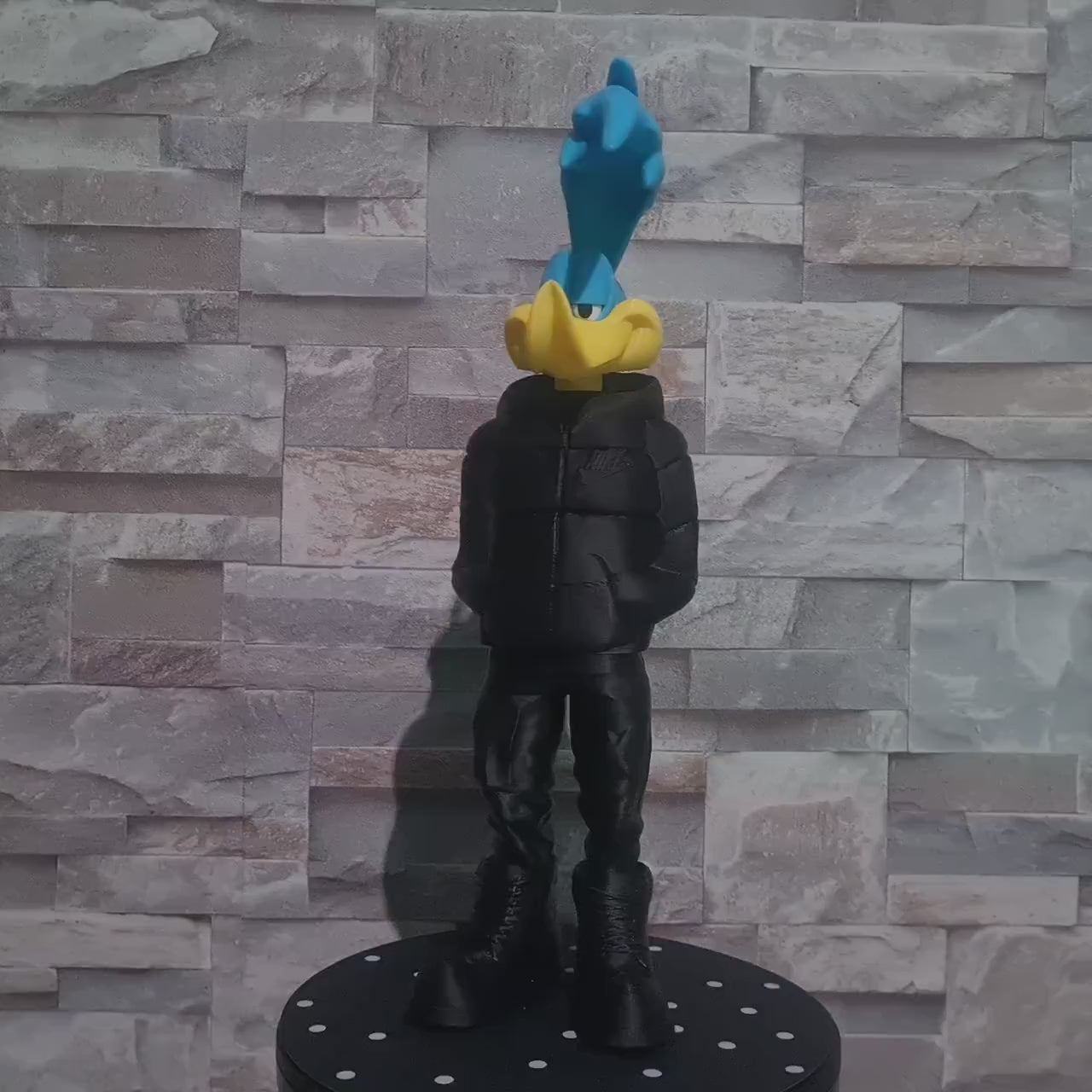 Figurine inspirée de l’univers Road Runner (Bip Bip) Streetwear – 34 cm – Couleur Personnalisable – Déco Pop Culture Impression 3D