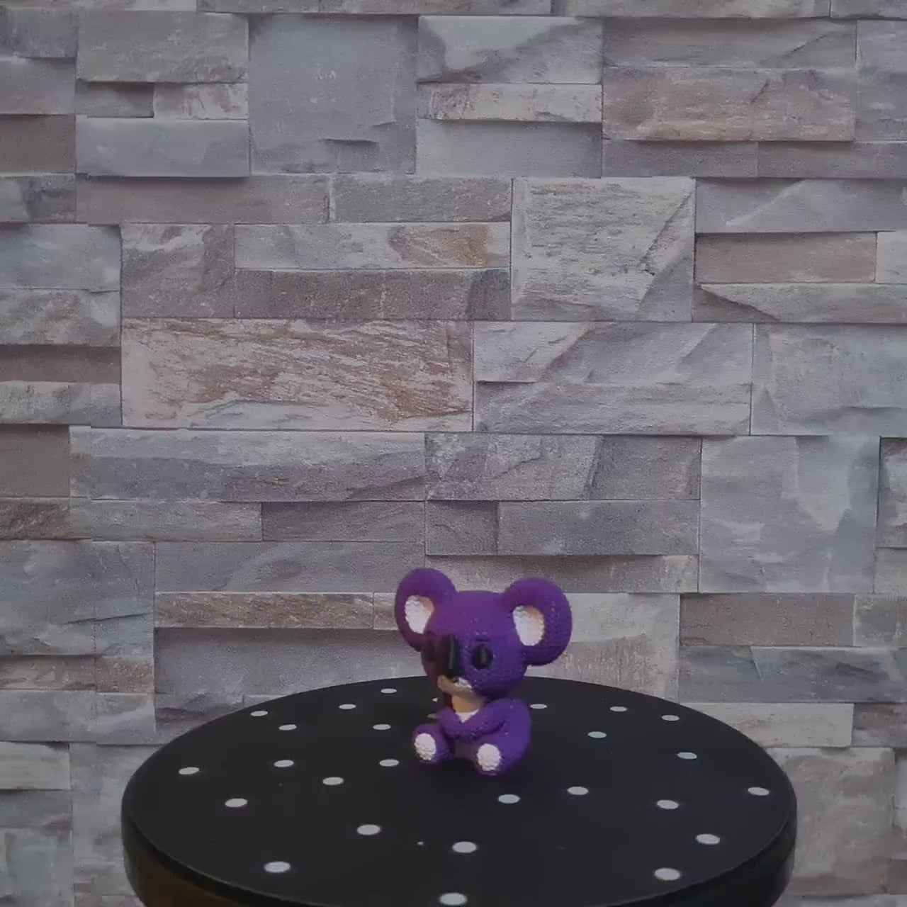 Figurine koala tricot 3D • Sculpture artisanale • Déco exotique • 2 tailles et 14 couleurs