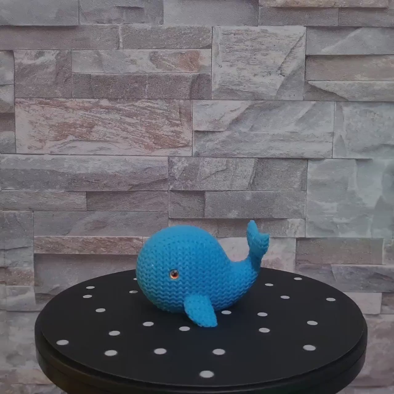 Figurine baleine tricot 3D • Sculpture marine artisanale • Cadeau original • 3 tailles et 14 couleurs