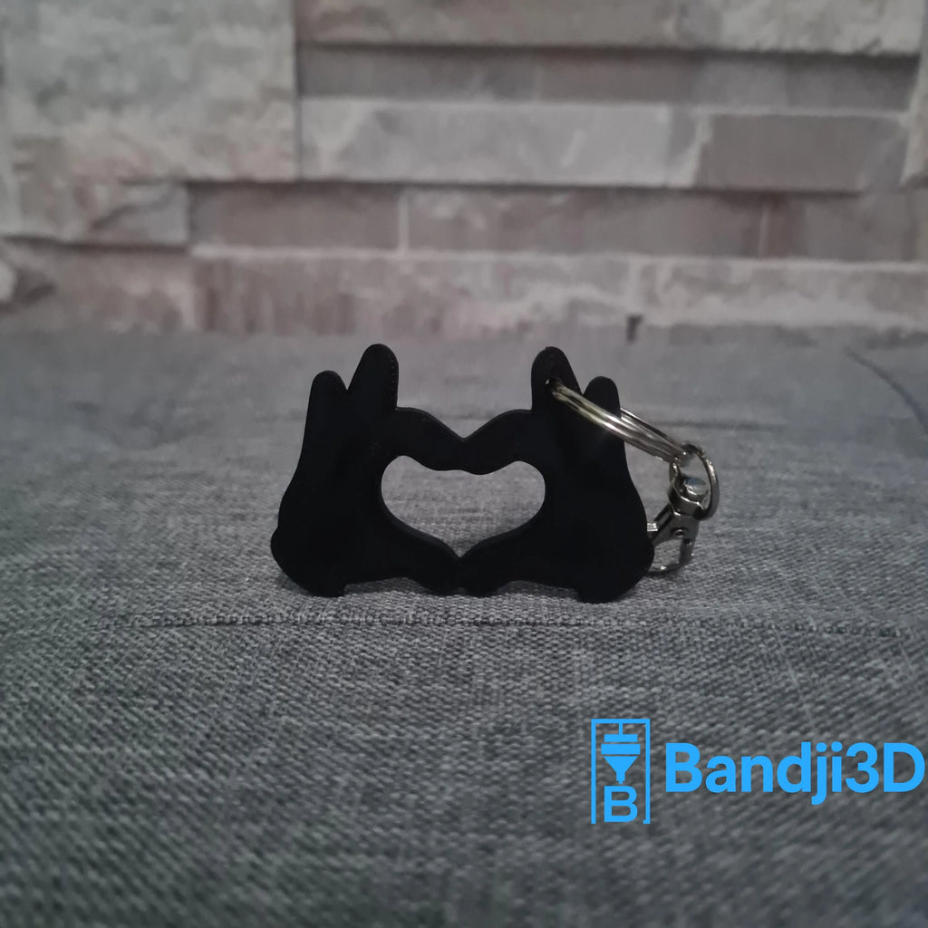 Porte-clés mains cœur cartoon – Accessoire amour et amitié – Cadeau original personnalisé en impression 3D