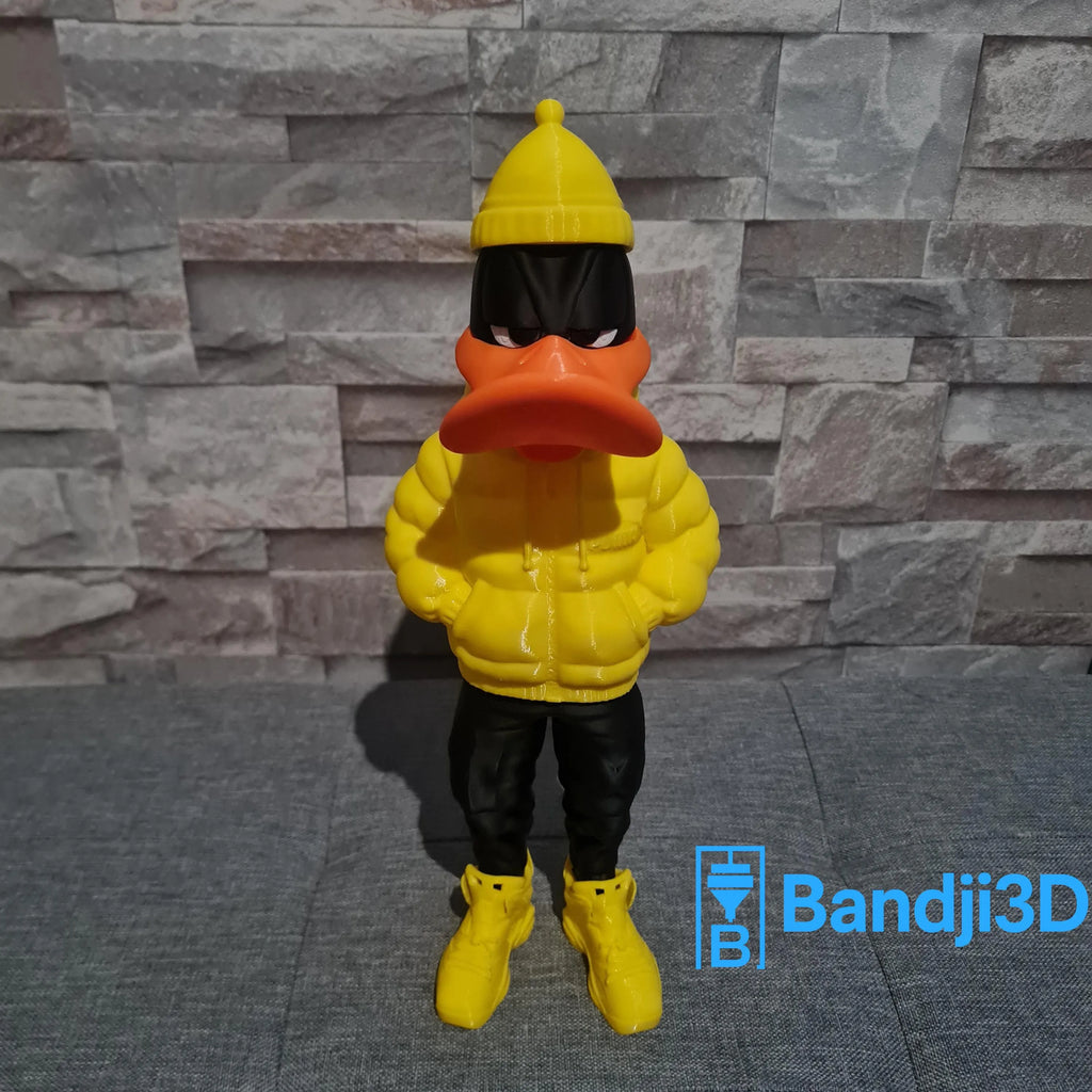 Figurine inspirée de l’univers Daffy Duck streetwear – Édition collector personnalisable – Statue déco cartoon impression 3D