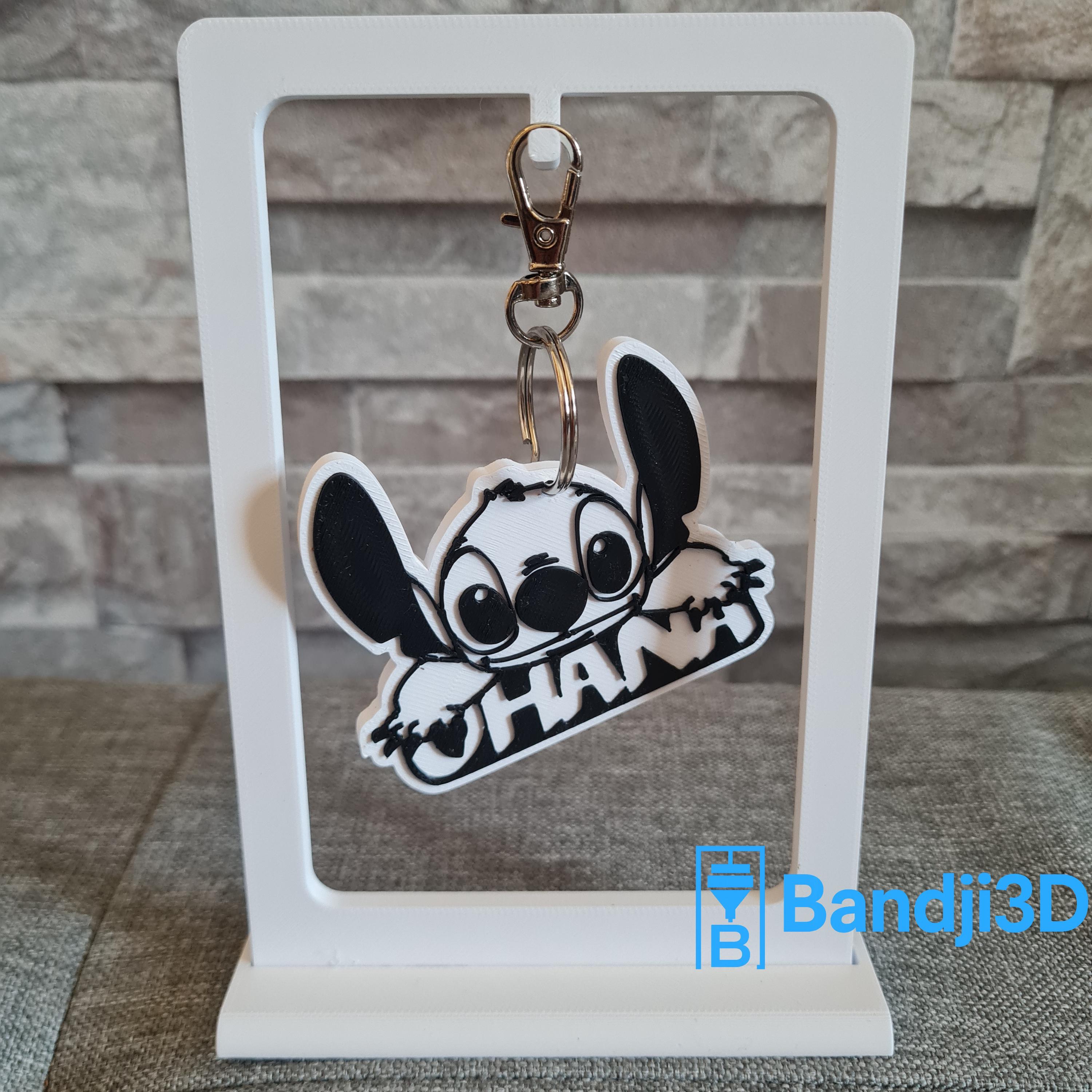 Porte-clés Stitch personnalisé – Accessoire mignon avec prénom gravé – Cadeau fan Disney