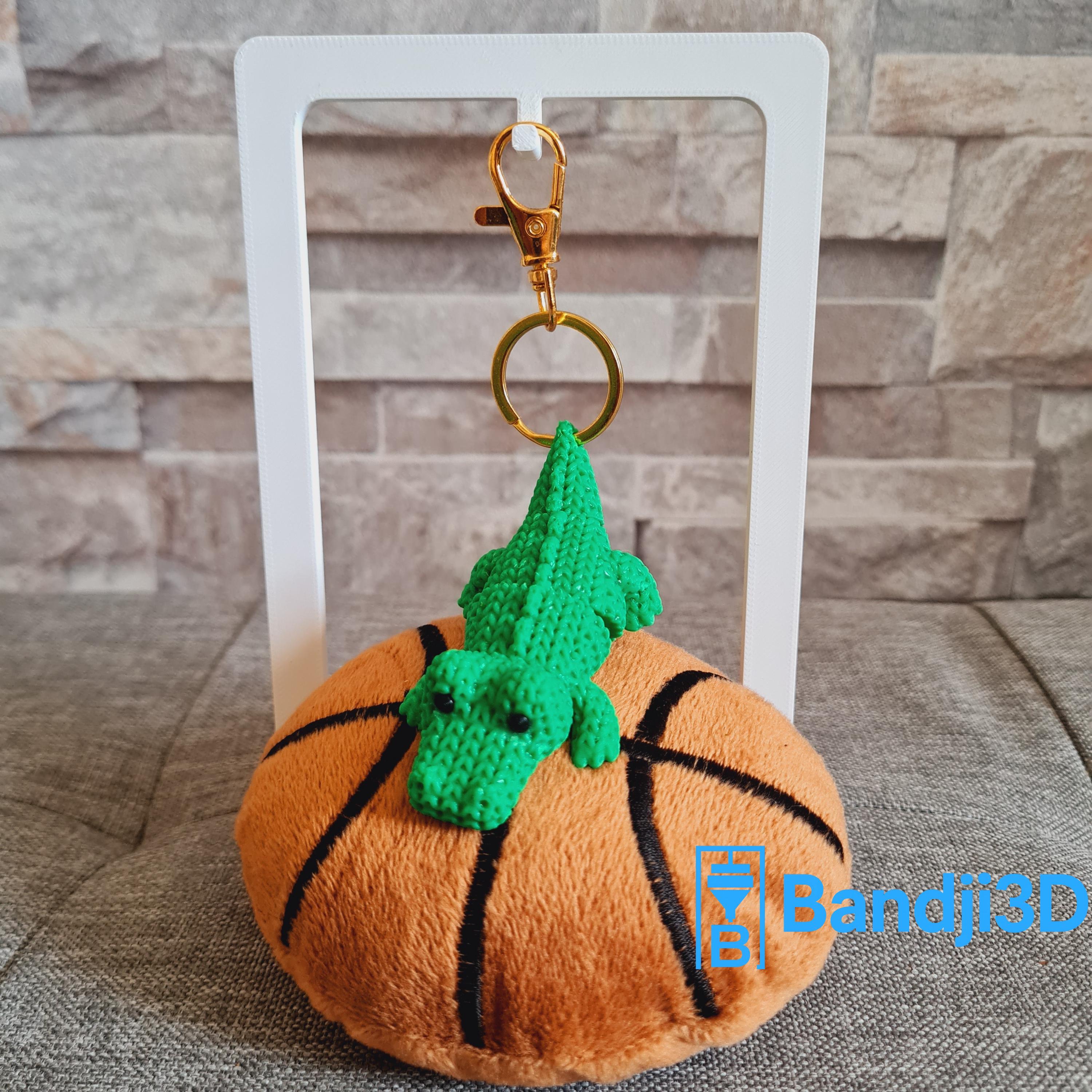 Porte-clés Croco articulé flexible – Jouet fidget en impression 3D – Cadeau original personnalisable