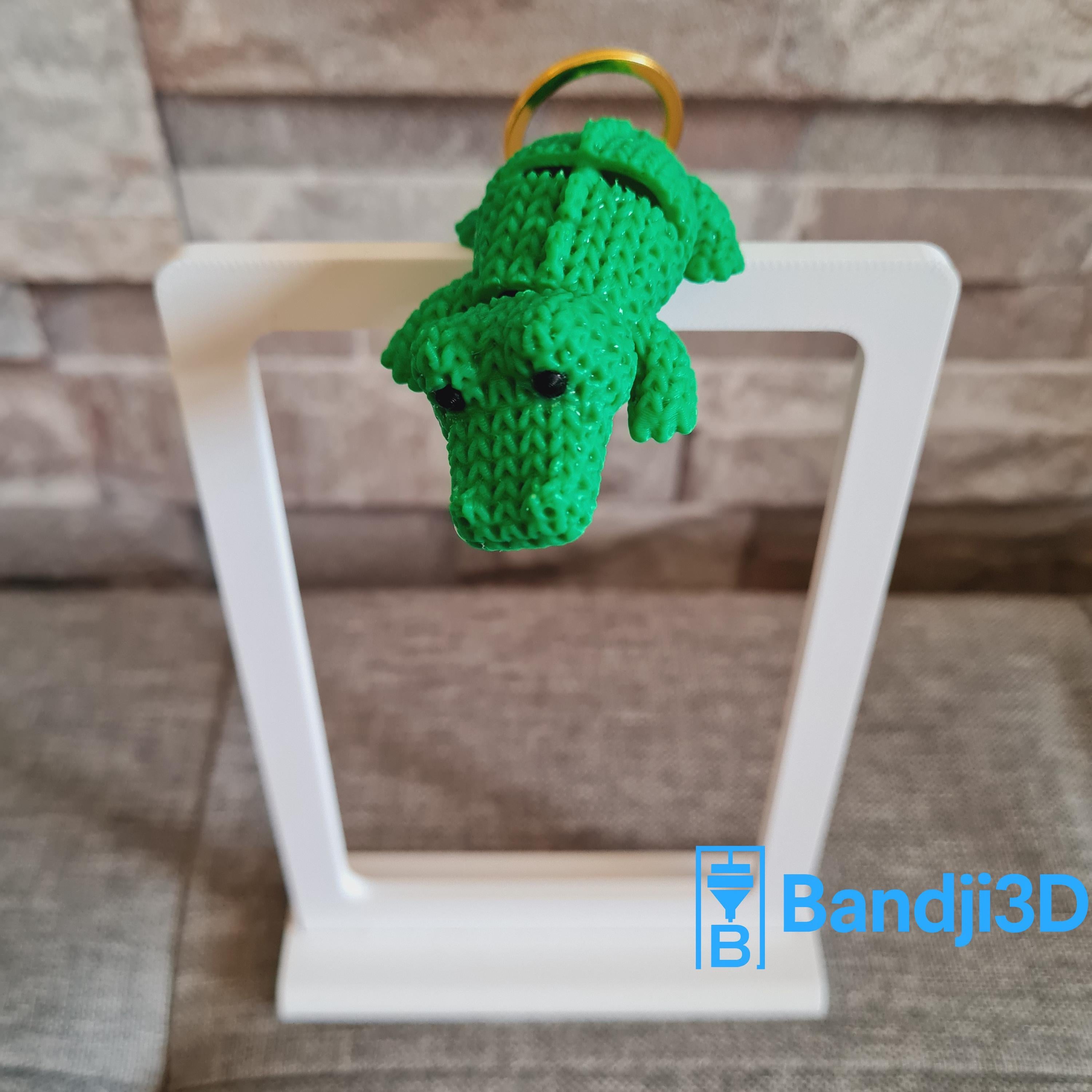 Porte-clés Croco articulé flexible – Jouet fidget en impression 3D – Cadeau original personnalisable