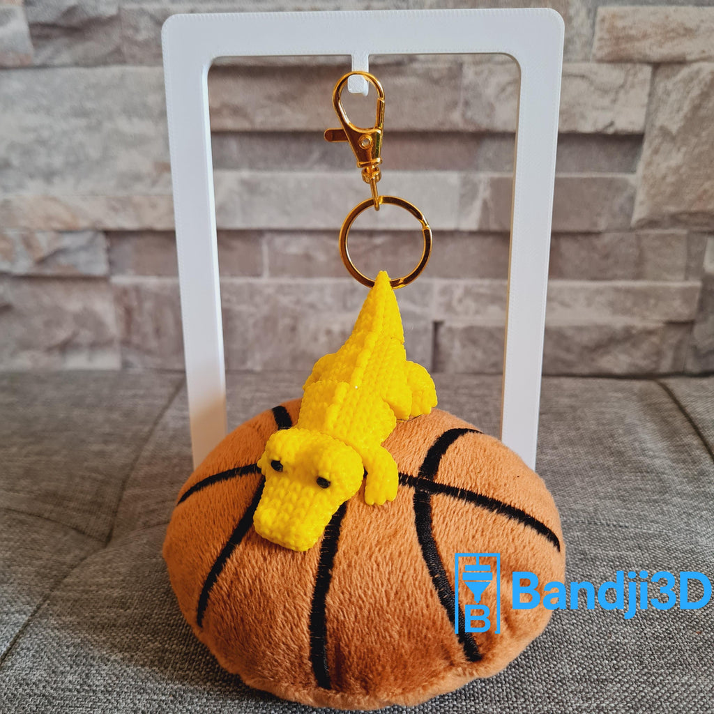 Porte-clés Croco articulé flexible – Jouet fidget en impression 3D – Cadeau original personnalisable