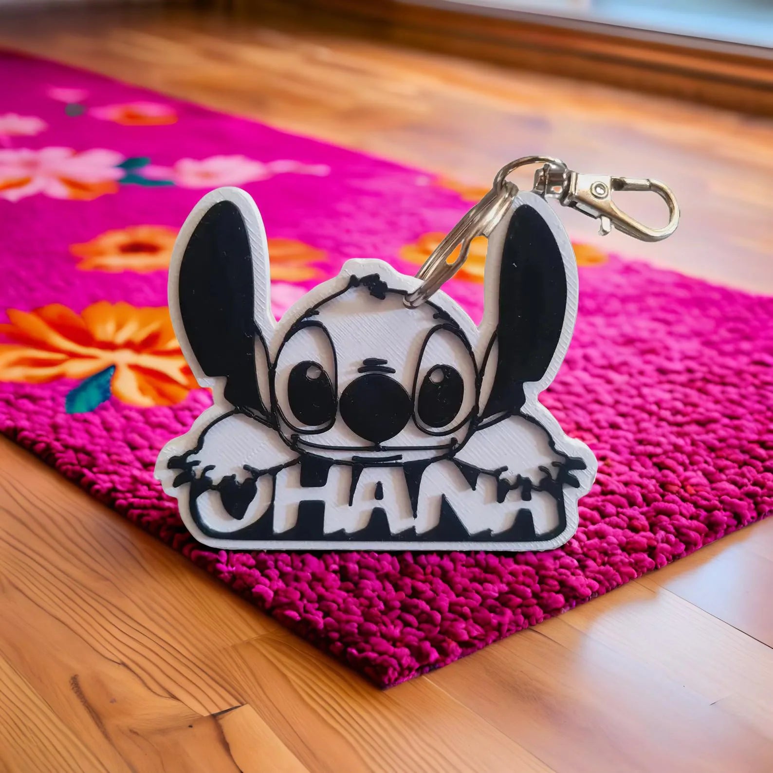 Porte-clés Stitch personnalisé – Accessoire mignon avec prénom gravé – Cadeau fan Disney