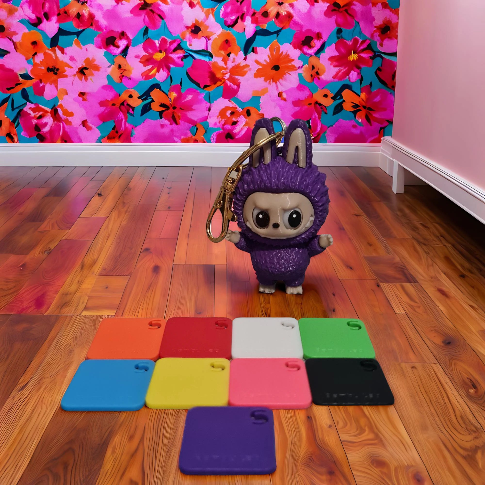 Porte-Clé Labubu Personnalisé – Impression 3D – Figurine Kawaii avec Mousqueton Doré – Cadeau Original