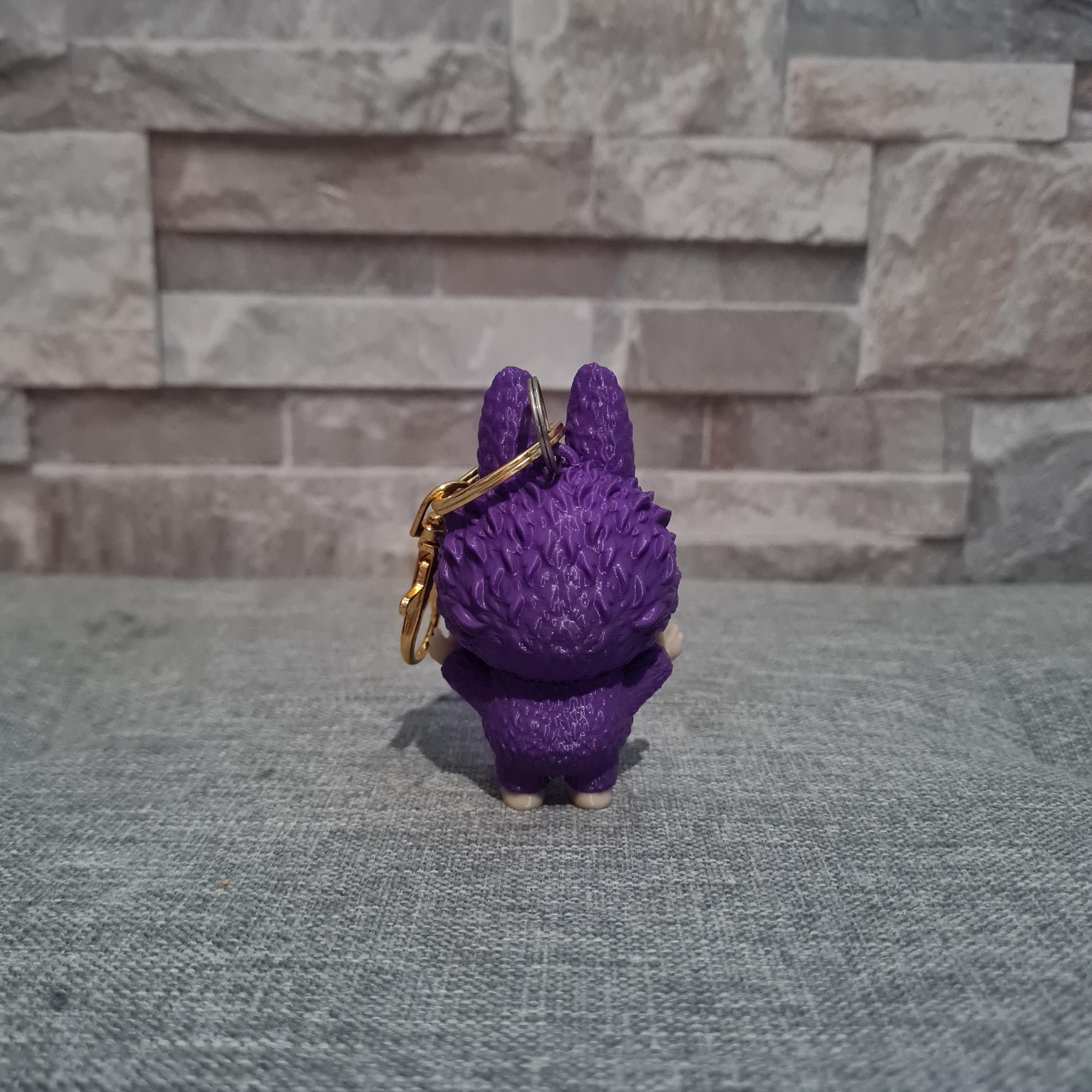Porte-Clé Labubu Personnalisé – Impression 3D – Figurine Kawaii avec Mousqueton Doré – Cadeau Original