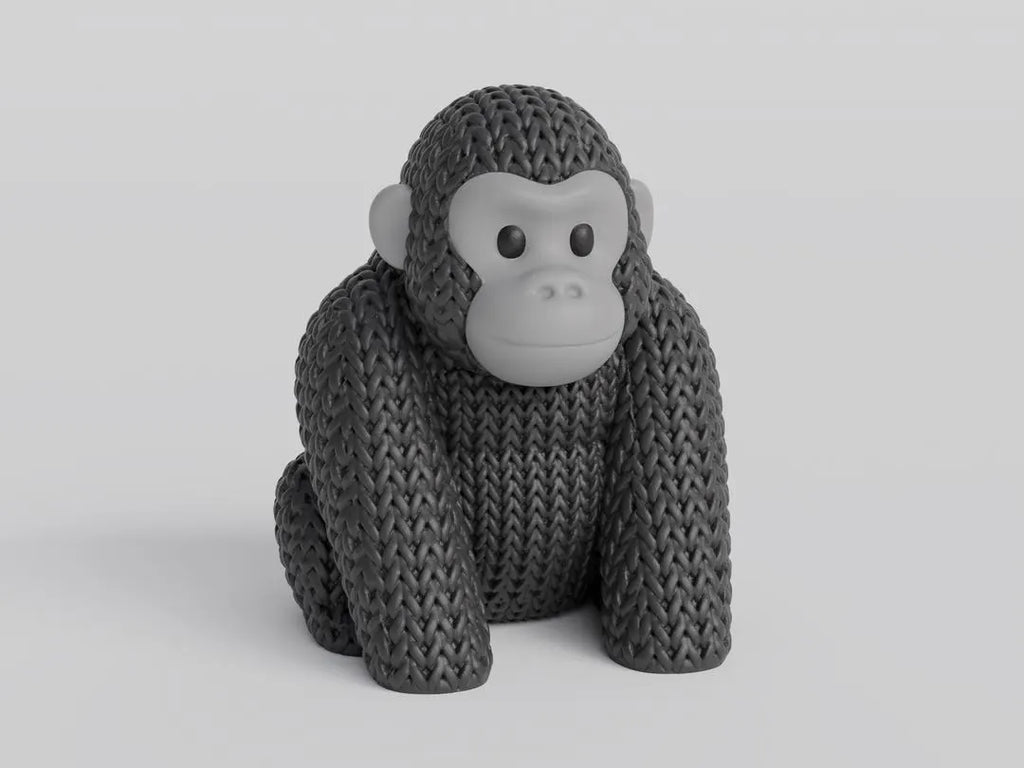 Figurine gorille tricot 3D • Statue déco moderne • Cadeau original • 3 tailles et 14 couleurs
