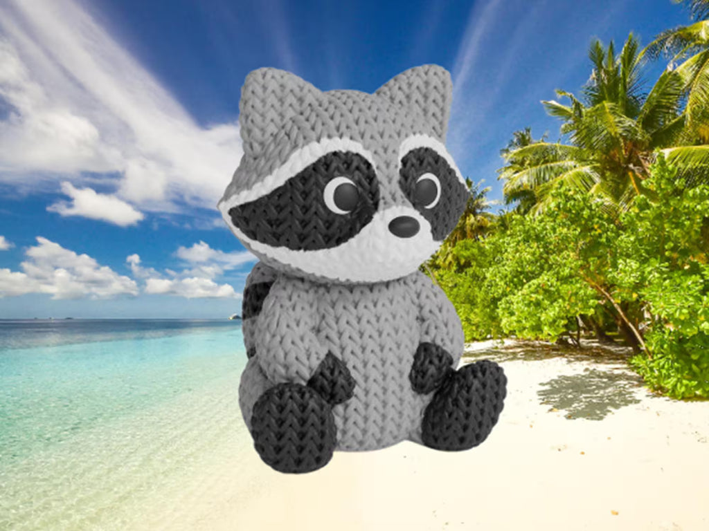 Figurine raton laveur tricot 3D • Décoration artisanale • Cadeau original • 2 tailles et 14 couleurs