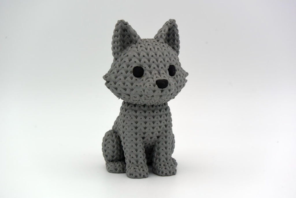 Figurine loup tricot 3D • Statue déco artisanale • Cadeau original • 3 tailles et 14 couleurs