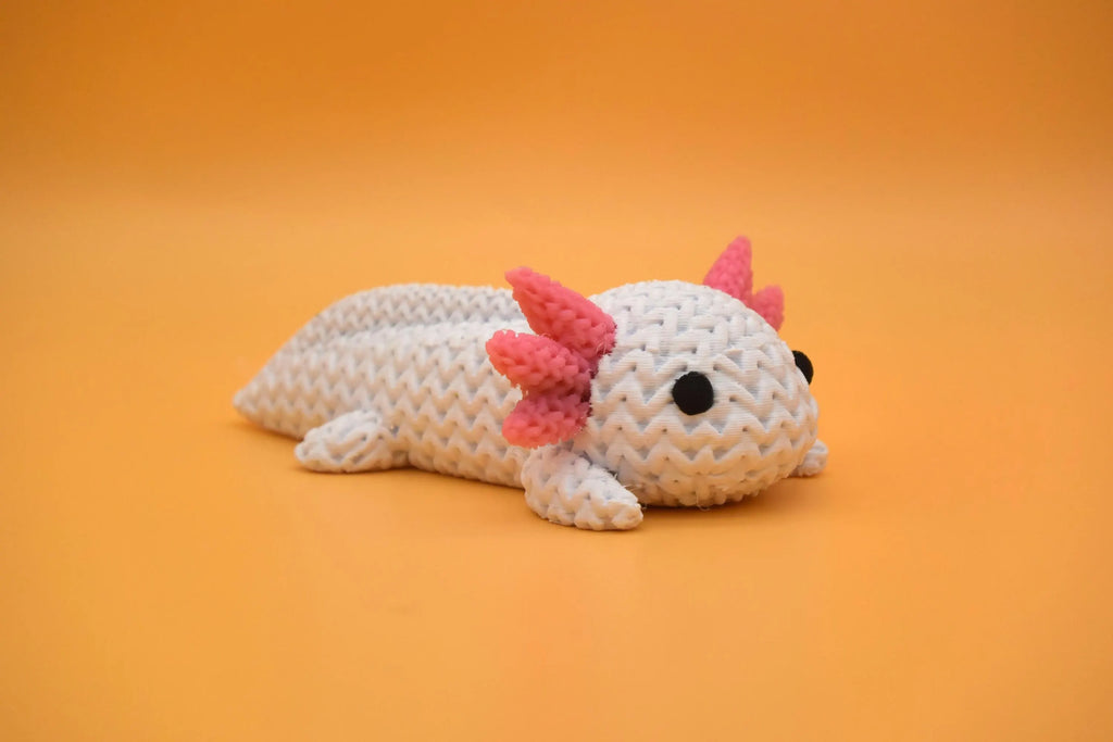 Figurine axolotl tricot 3D • Figurine artisanale mignonne • Cadeau original • 3 tailles et 14 couleurs