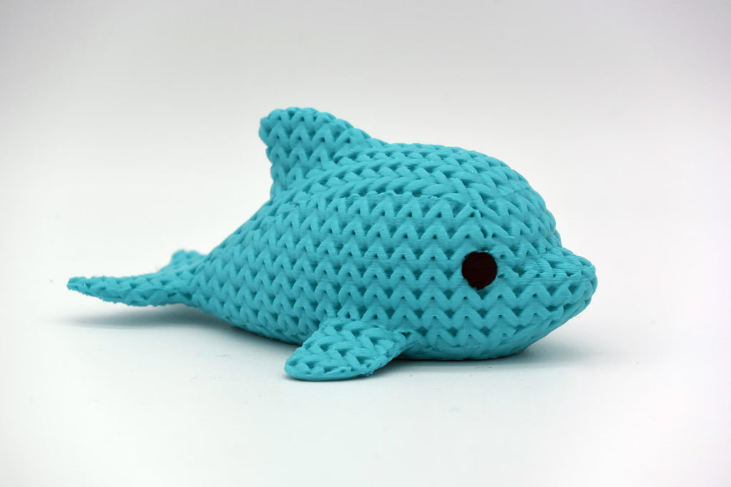 Figurine dauphin tricot 3D • Sculpture artisanale marine • Déco mignonne • 3 tailles et 14 couleurs