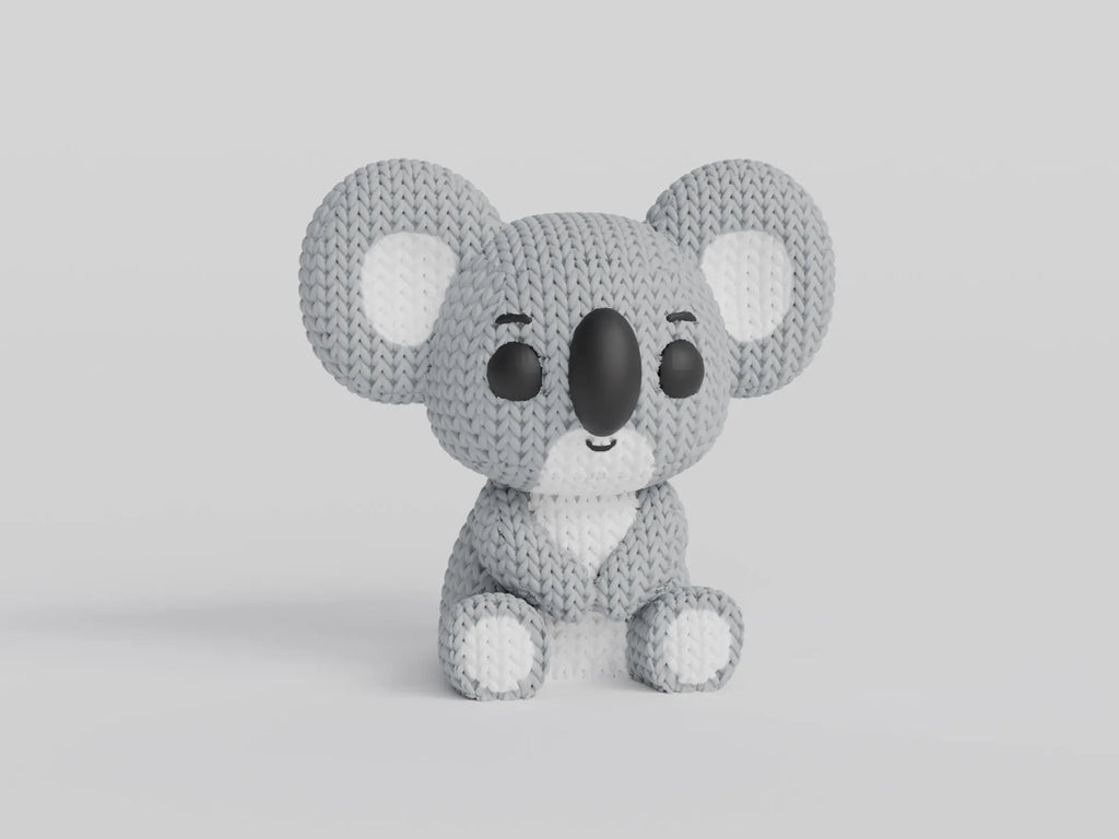 Figurine koala tricot 3D • Sculpture artisanale • Déco exotique • 2 tailles et 14 couleurs