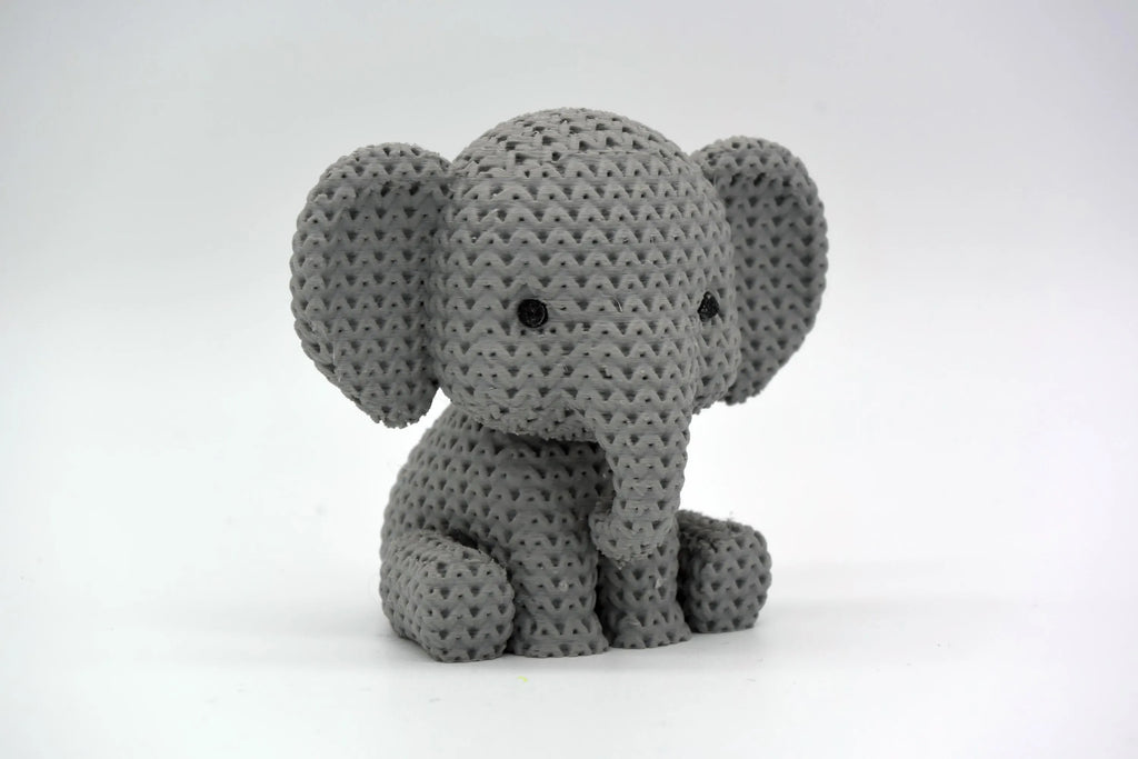 Figurine éléphant tricot 3D • Sculpture artisanale • Déco safari • 3 tailles et 14 couleurs