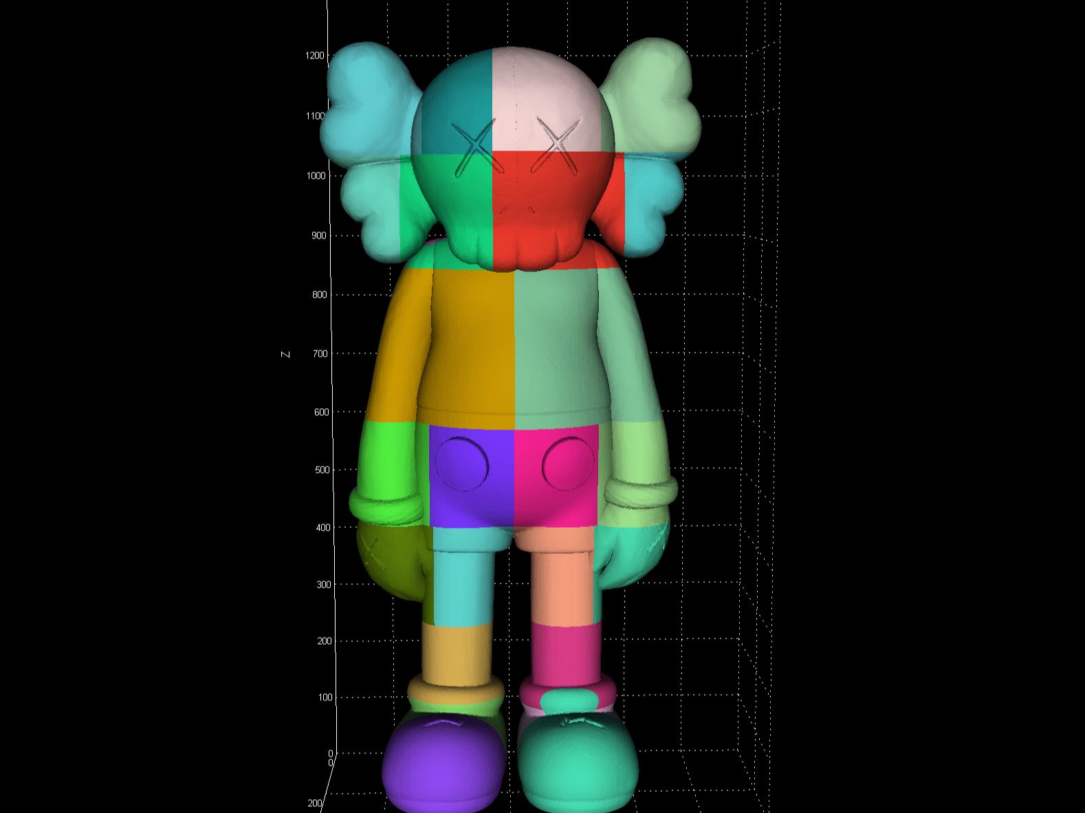 Sculpture inspirée de l’univers KAWS Grandeur Nature – Statue Pop Art 1m20 – Décoration Design Contemporaine