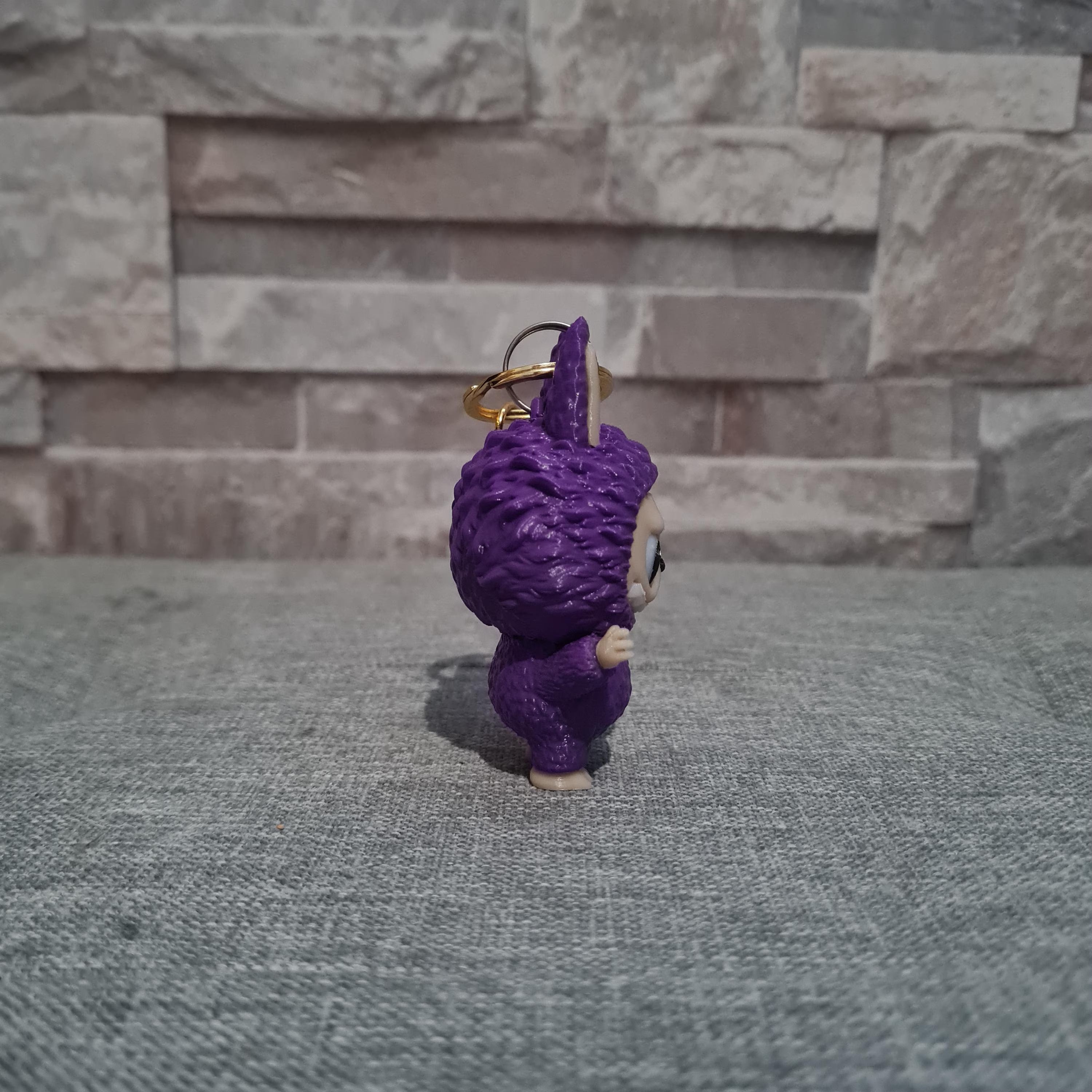 Porte-Clé Labubu Personnalisé – Impression 3D – Figurine Kawaii avec Mousqueton Doré – Cadeau Original