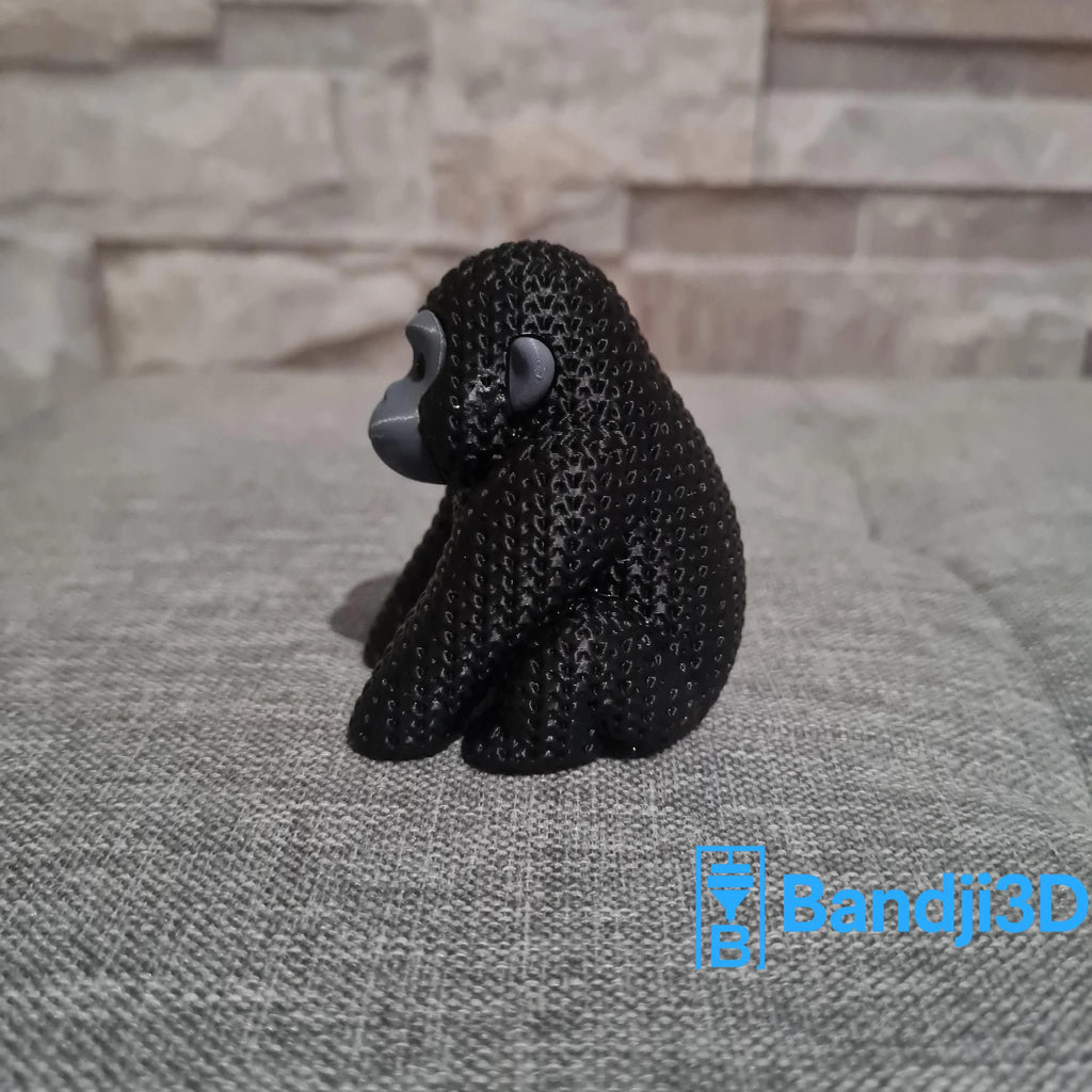 Figurine gorille tricot 3D • Statue déco moderne • Cadeau original • 3 tailles et 14 couleurs